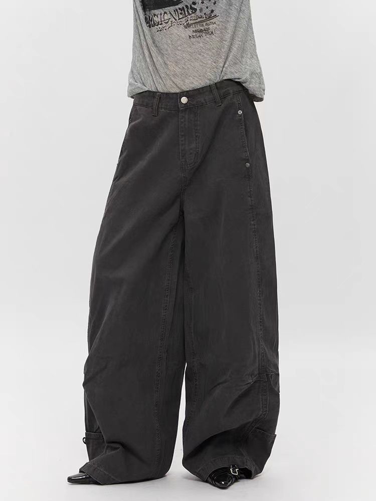 Jean × Vintage Street washed and distressed lumberjack hip hop Y2K jeans Size US 28 / EU 44 - 3 Thumbnail