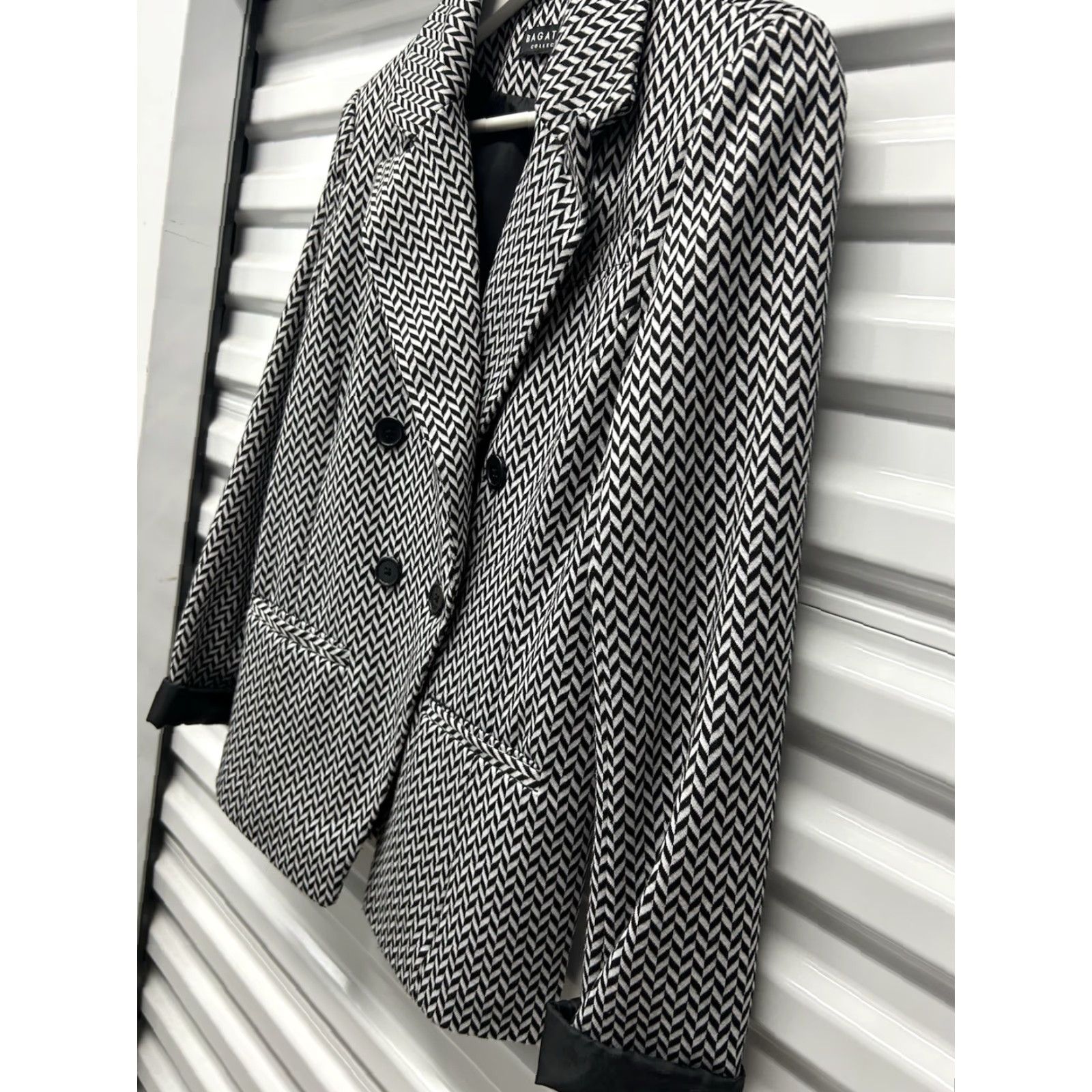 Vintage Bagatelle Collection Women's Blazer Jacket Black/White Tweed Business Small Size S / US 4 / IT 40 - 4 Thumbnail