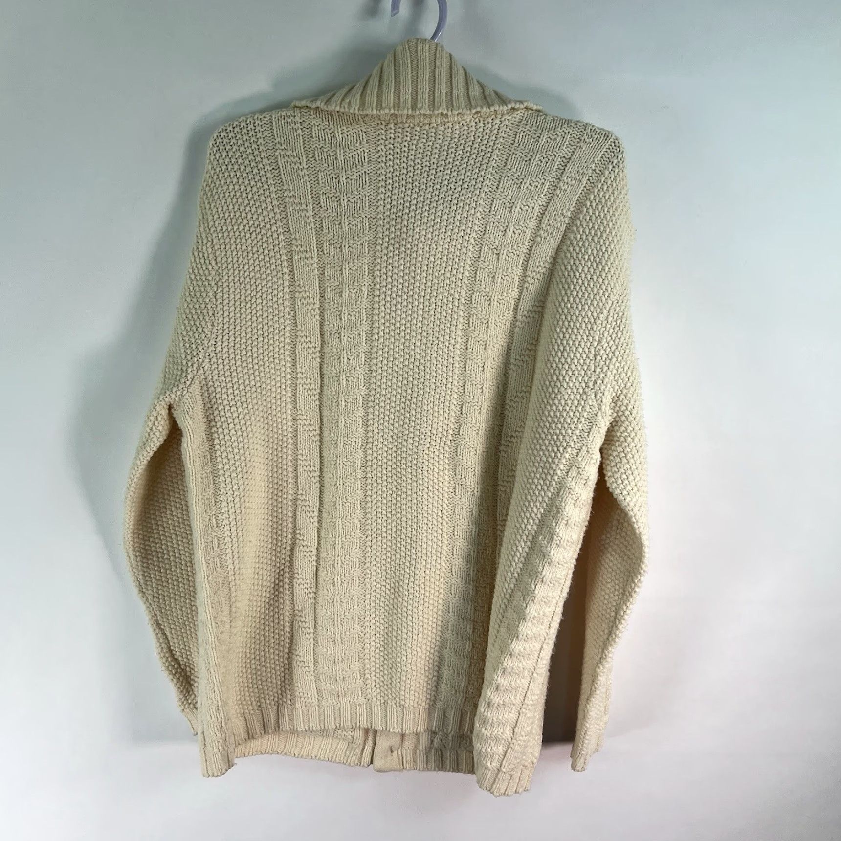 Vintage VINTAGE Five Seasons Cardigan Mens XL Ivory Cable Knit Sweater Size US XL / EU 56 / 4 - 6 Thumbnail