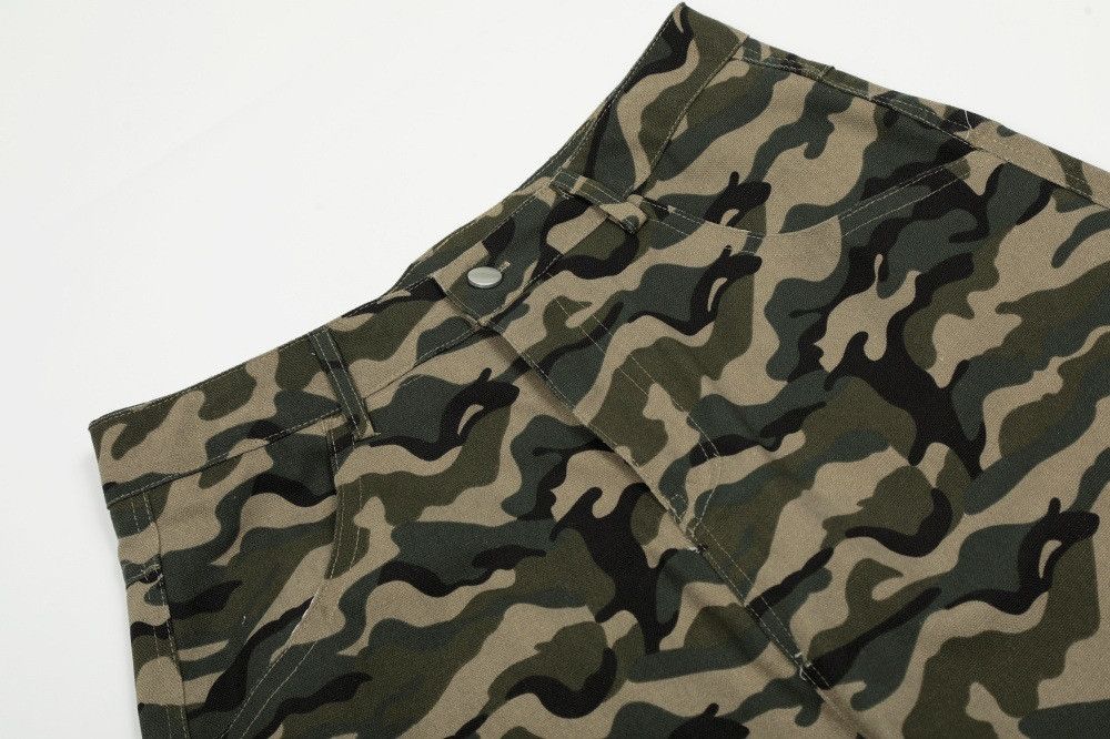 Jean American street men's multi-pocket camouflage work trousers Size US 32 / EU 48 - 3 Thumbnail