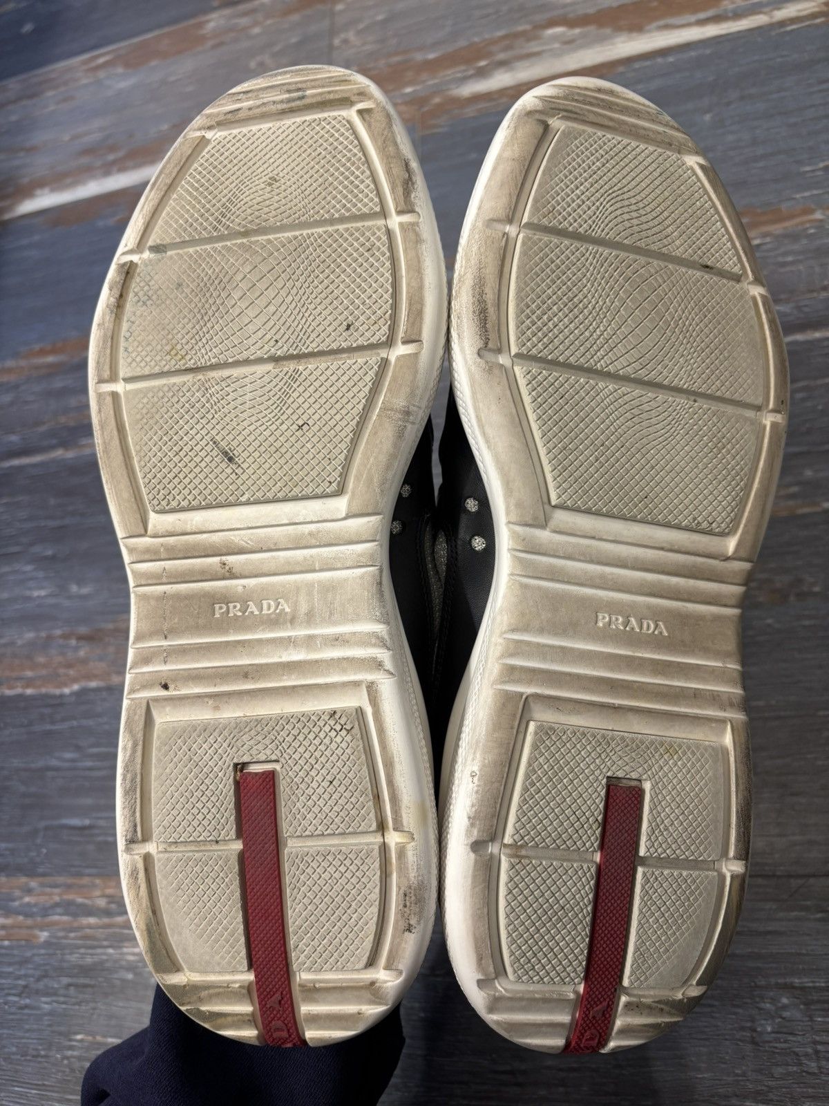 Prada Prada Americas Cup Black Leather size 10 Size US 10 / EU 43 - 8 Thumbnail