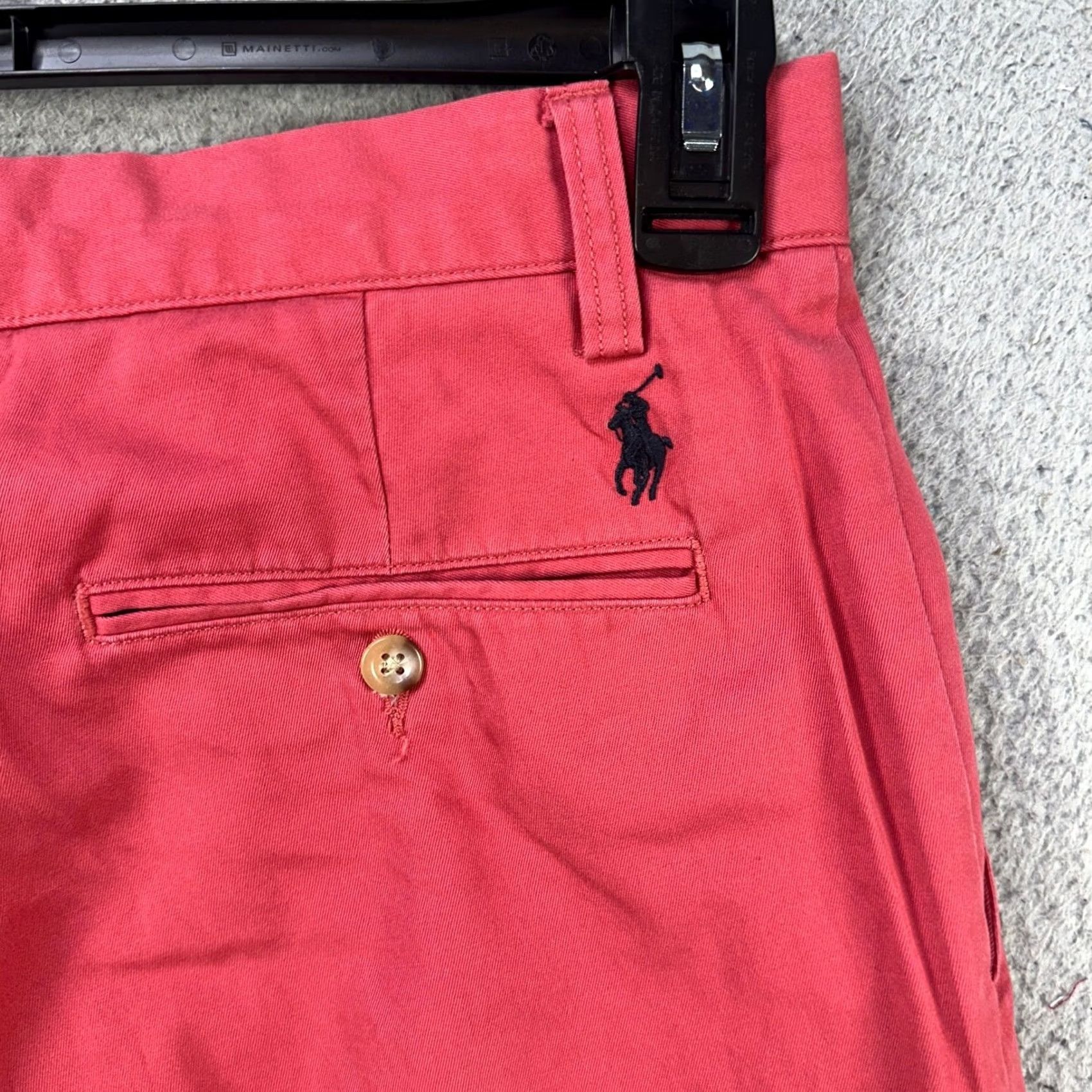 Polo Ralph Lauren Polo Ralph Lauren Pants Khaki Men 32X32 Pink Flat Front Straight Leg Pony Cotton Knit Casual Size US XS / EU 42 / 0 - 6 Thumbnail