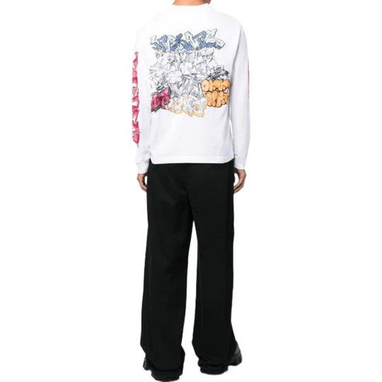 Off-White o1in1s1024 Q:1 / Graff Wht Pupp Skate Long Sleeve T-Shirt Size US L / EU 52-54 / 3 - 2 Thumbnail