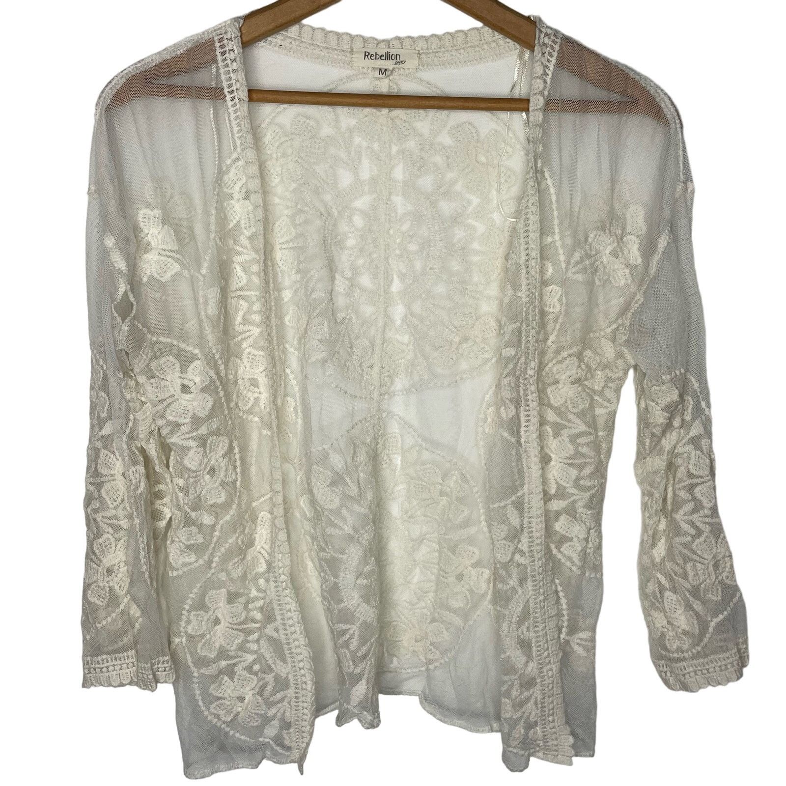 Other Rebellion Lace Mesh Embroidered Top Size M / US 6-8 / IT 42-44 - 1 Thumbnail