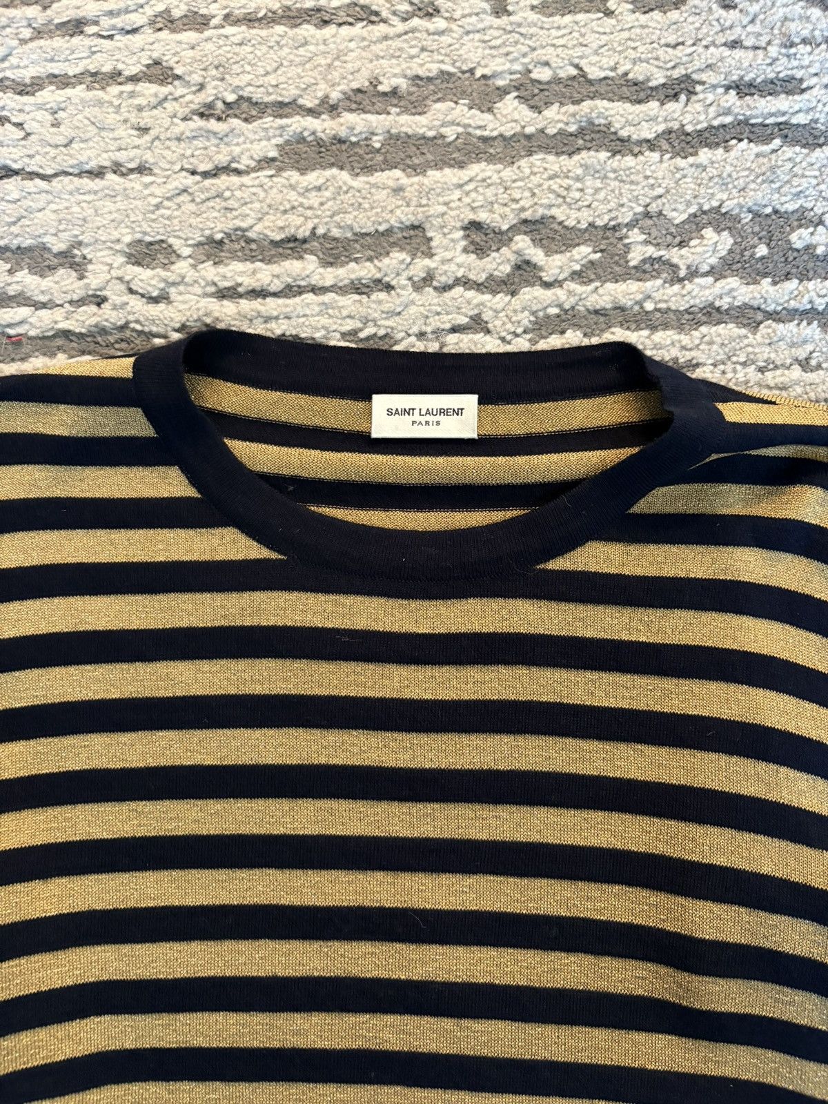 Saint Laurent Paris striped slp long sleeve Size US L / EU 52-54 / 3 - 2 Thumbnail