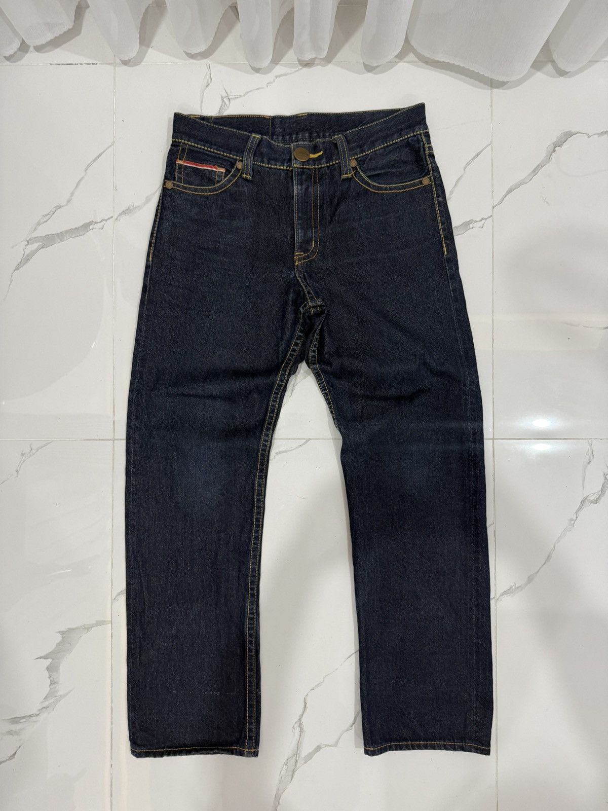 Japanese Brand 00’s CO & LU SELVEDGE RARE JAPAN BAGGY DISTRESSED JEANS Size US 32 / EU 48 - 2 Thumbnail