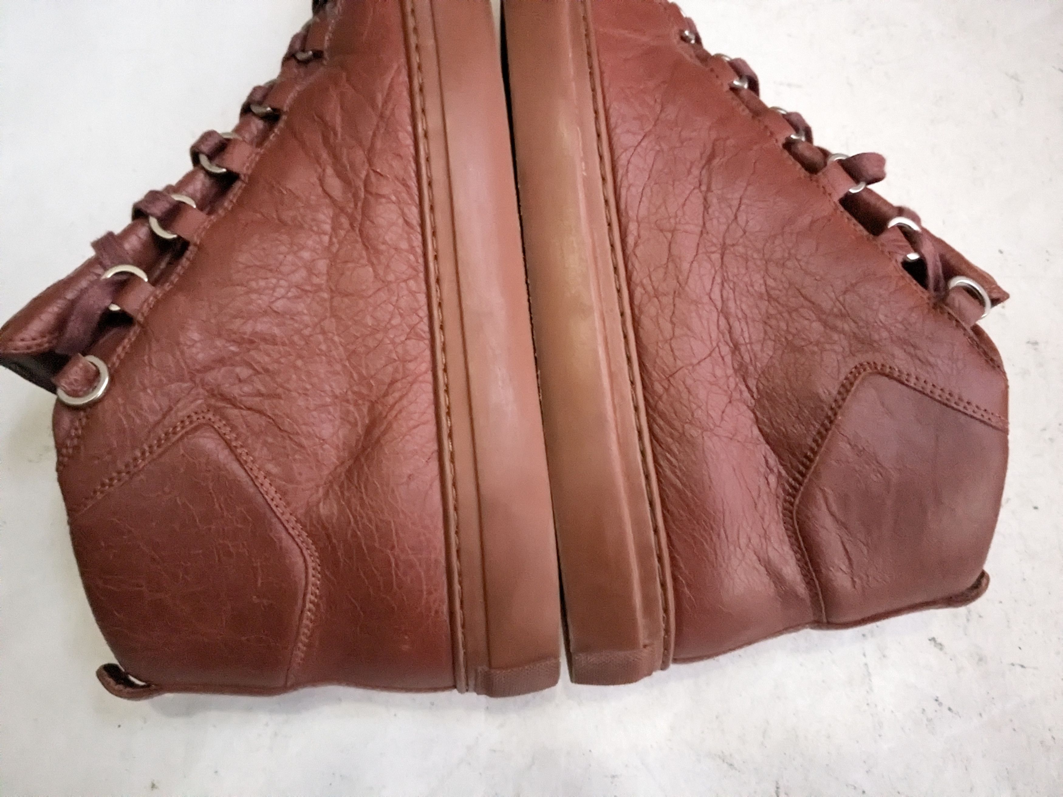 Balenciaga Balenciaga Arena Brown 11 High Tops Leather Size US 11 / EU 44 - 10 Thumbnail