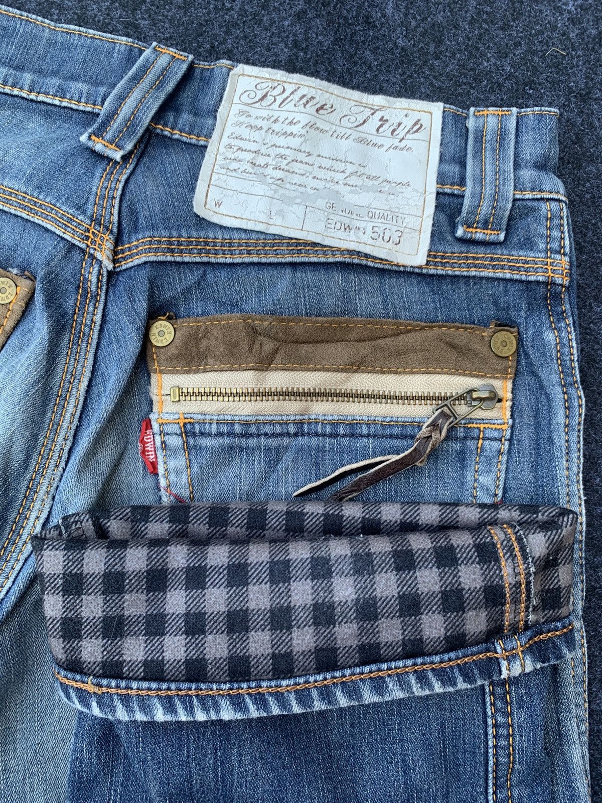 Edwin FLARE EDWIN 593 BTZF54 BLUE TRIP. (26) Size US 29 - 3 Thumbnail