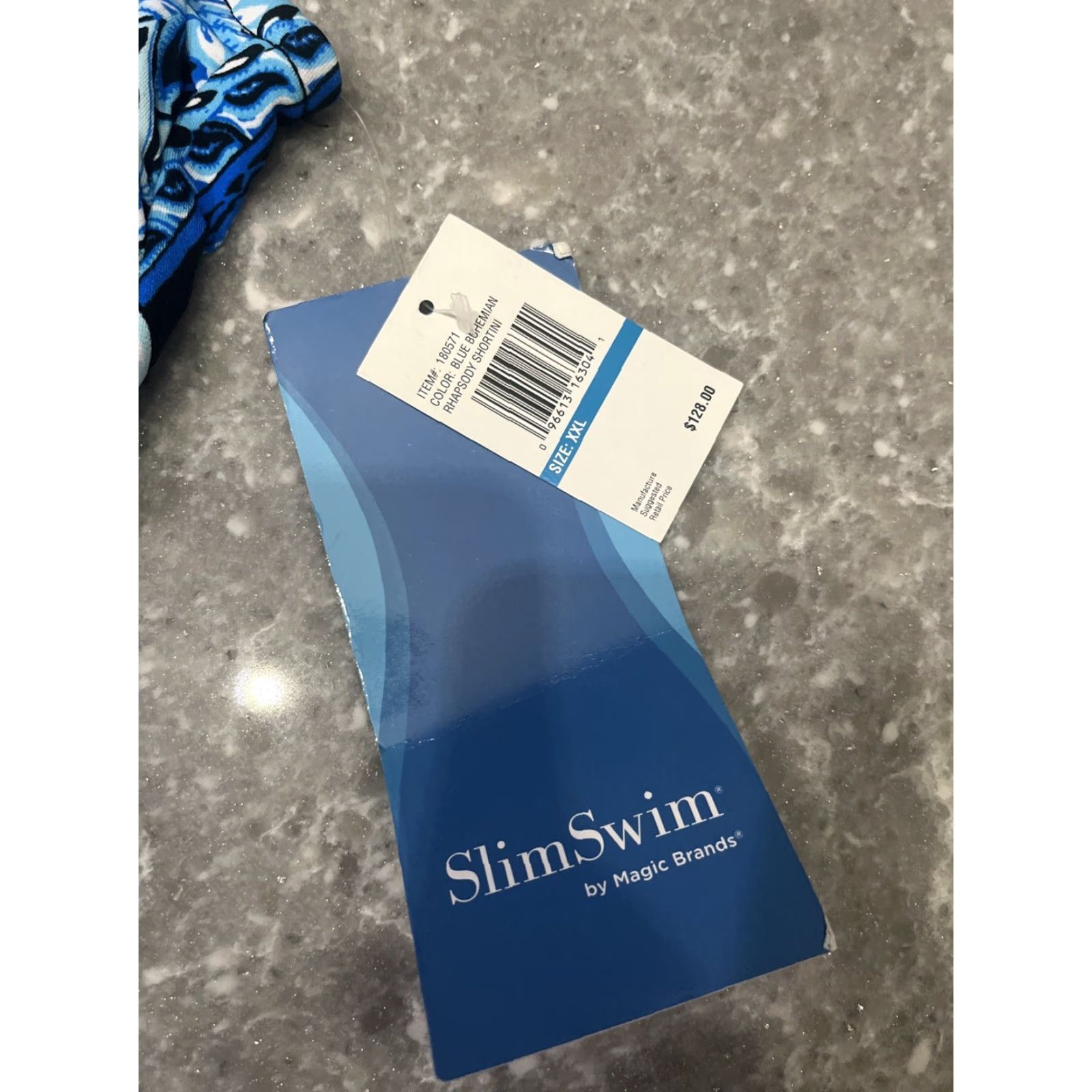 Swims VINTAGE? Wait - item is not vintage. Proceed with: Magic Brands 2XL SlimSwim Shortini Women Plus Blue Bohemian Rhapsody NWT MSRP 28 Size ONE SIZE - 7 Thumbnail