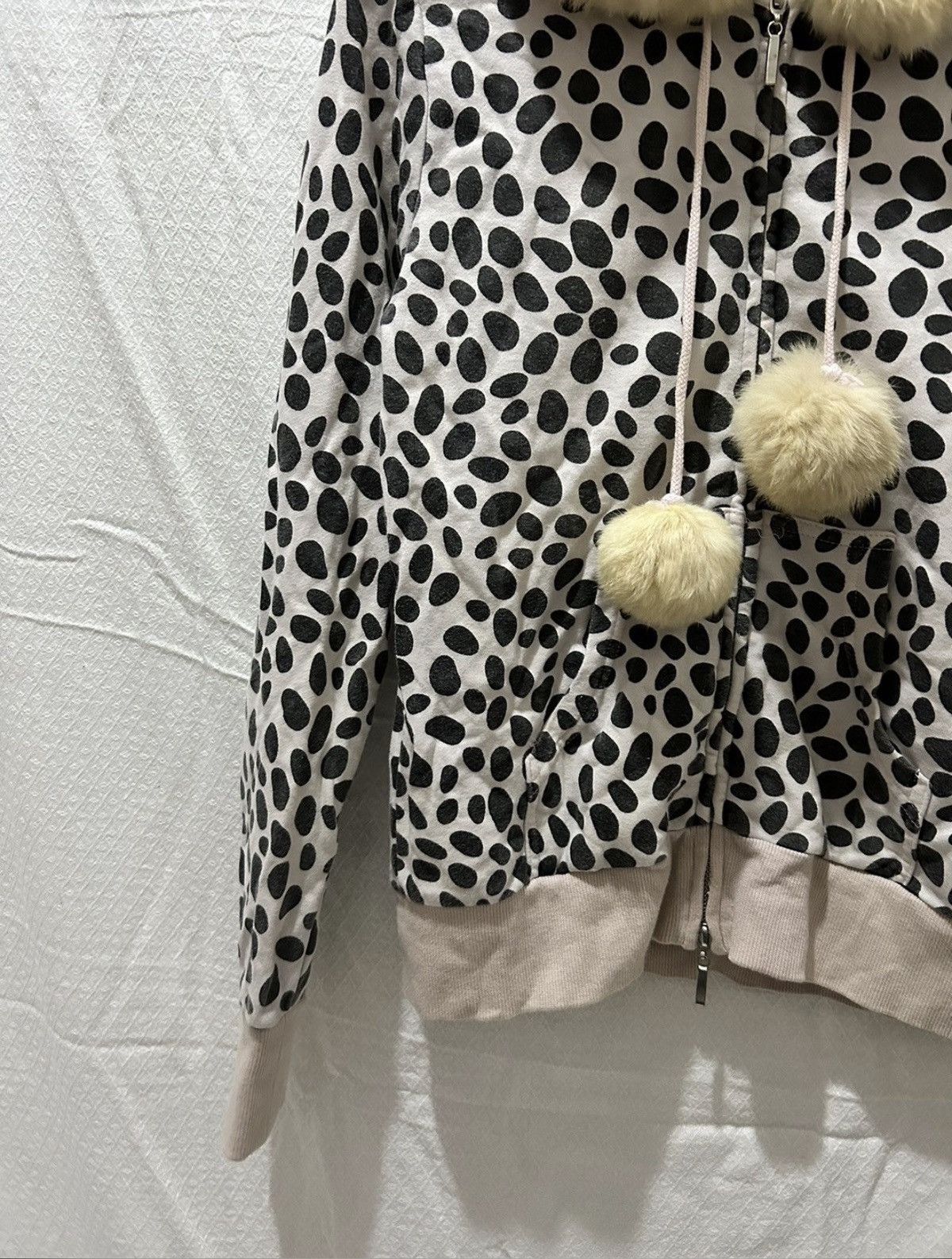 Japanese Brand Fur hoodie polkadot zip up Size US M / EU 48-50 / 2 - 6 Thumbnail