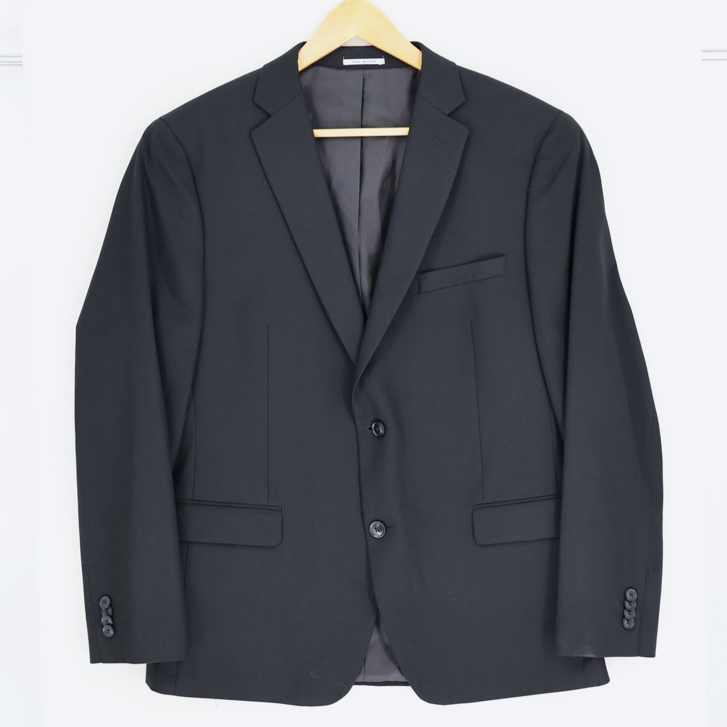 Alfani Alfani Men's Black Stretch Solid Slim Formal Suit Jacket 44R Size 44R - 4 Thumbnail