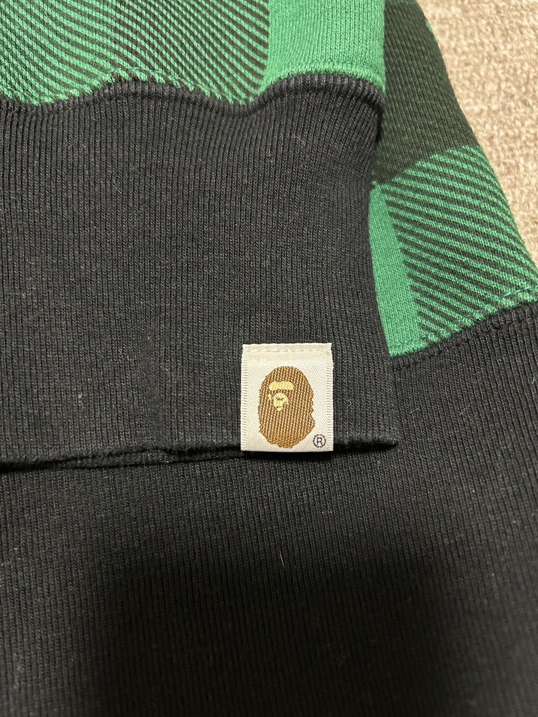 Bape Y2K Bape Green Milo Shibuya Plaid check Full Zip Hoodie XL Size US XL / EU 56 / 4 - 7 Thumbnail