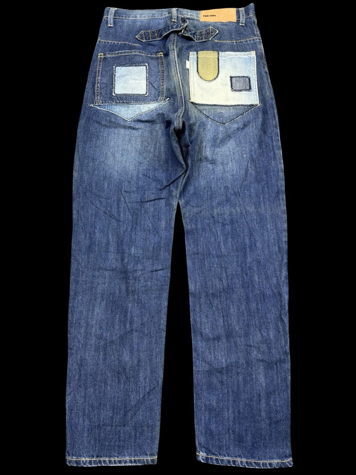 Ne-Net Nenet Issey Miyake Patchwork Soft Denim F770 Size US 29 - 2 Thumbnail