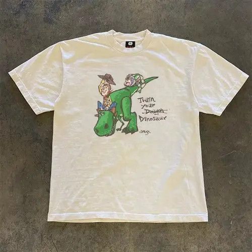 VIBE Dinosaur pattern white casual cotton tee Size US L / EU 52-54 / 3 - 7 Thumbnail