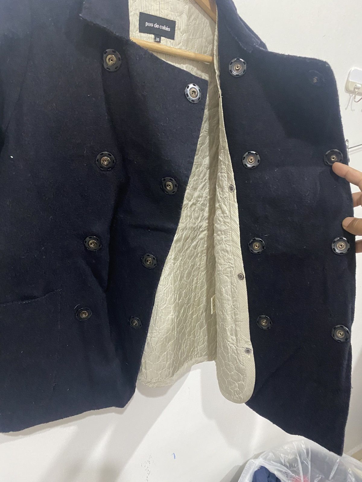 Pas de Calais Pas De Calais Navy Blue Coat Wool Blend Jacket Size US S / EU 44-46 / 1 - 6 Thumbnail