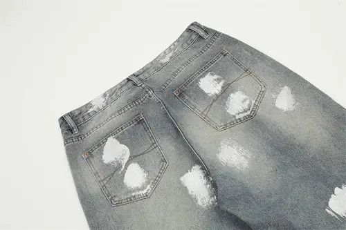 Other Punk wash ink loose casual ripped jeans y2k Size US 32 / EU 48 - 6 Thumbnail