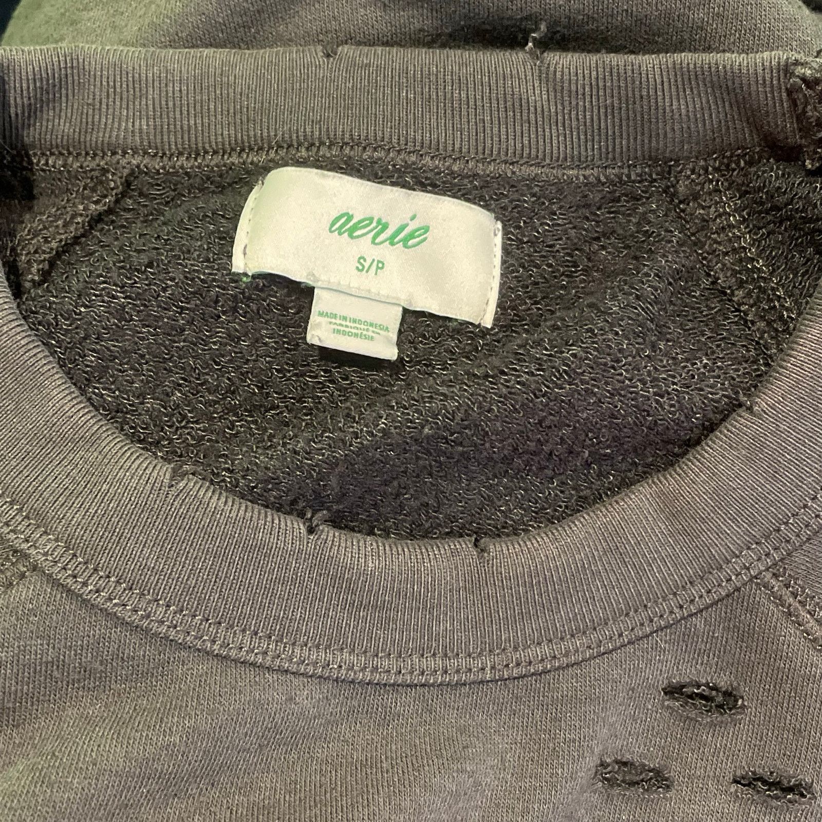 American Eagle Outfitters Aerie Distressed Sweatshirt Size S / US 4 / IT 40 - 3 Thumbnail