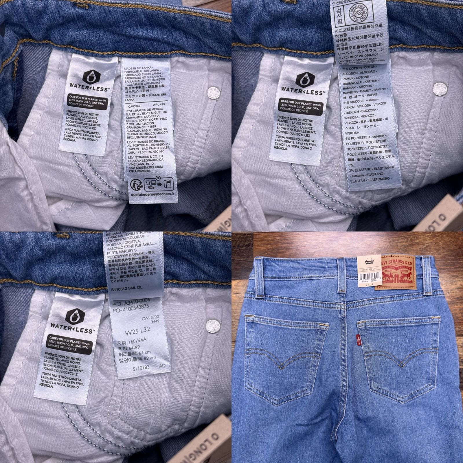 Levi's Levi's 726 Jeans Womens 25 Mid Rise Stretch Flared Denim Blue 32 Inseam Size 42" / US 20 - 8 Thumbnail