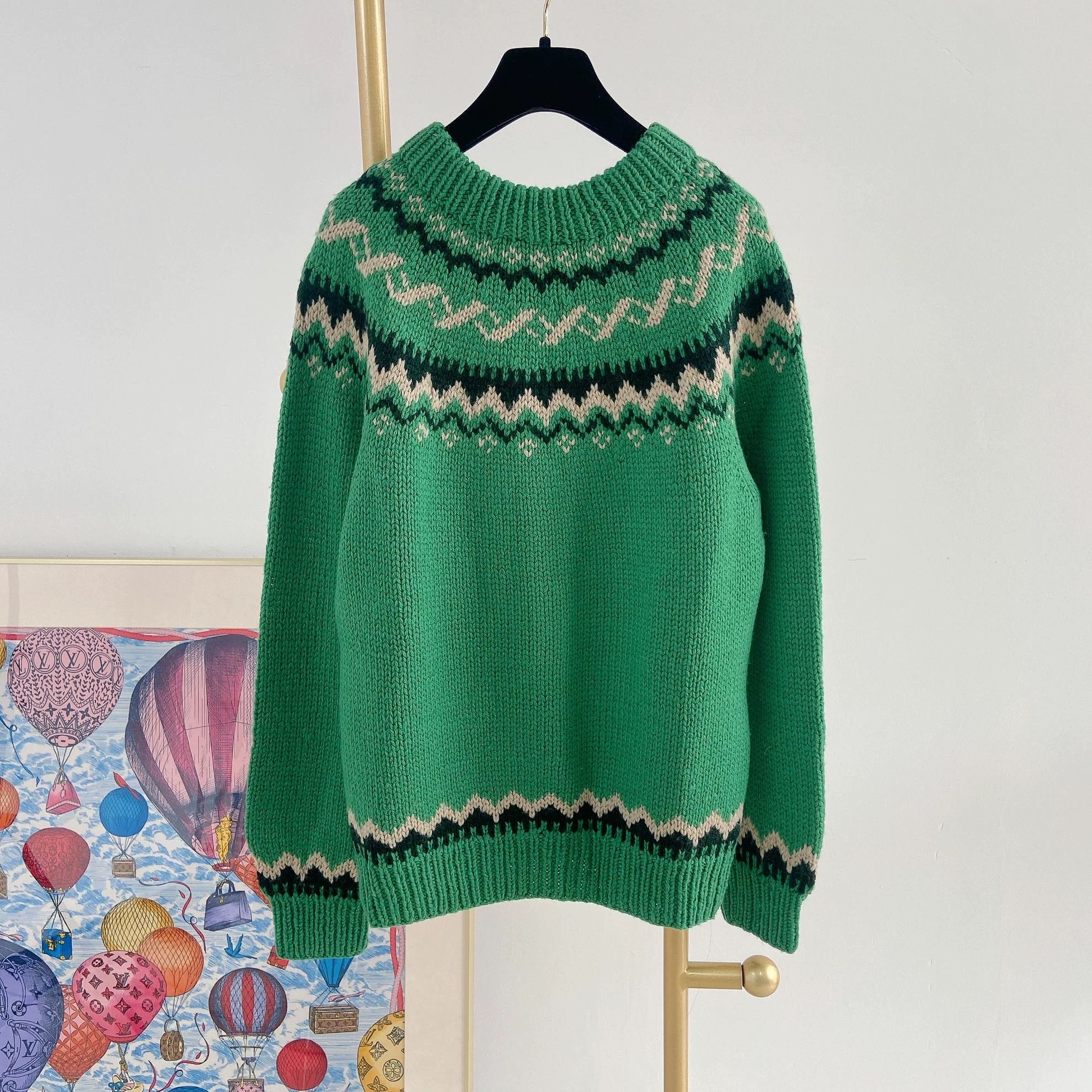 Moncler Moncler Green Knit Sweater L 6355 Size L / US 10 / IT 46 - 2 Thumbnail