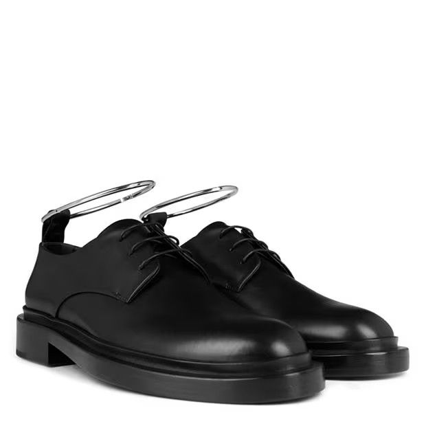 Jil Sander o1g2r1mq1024 Lace Up Derby Shoes in Black Size US 7 / IT 37 - 3 Thumbnail