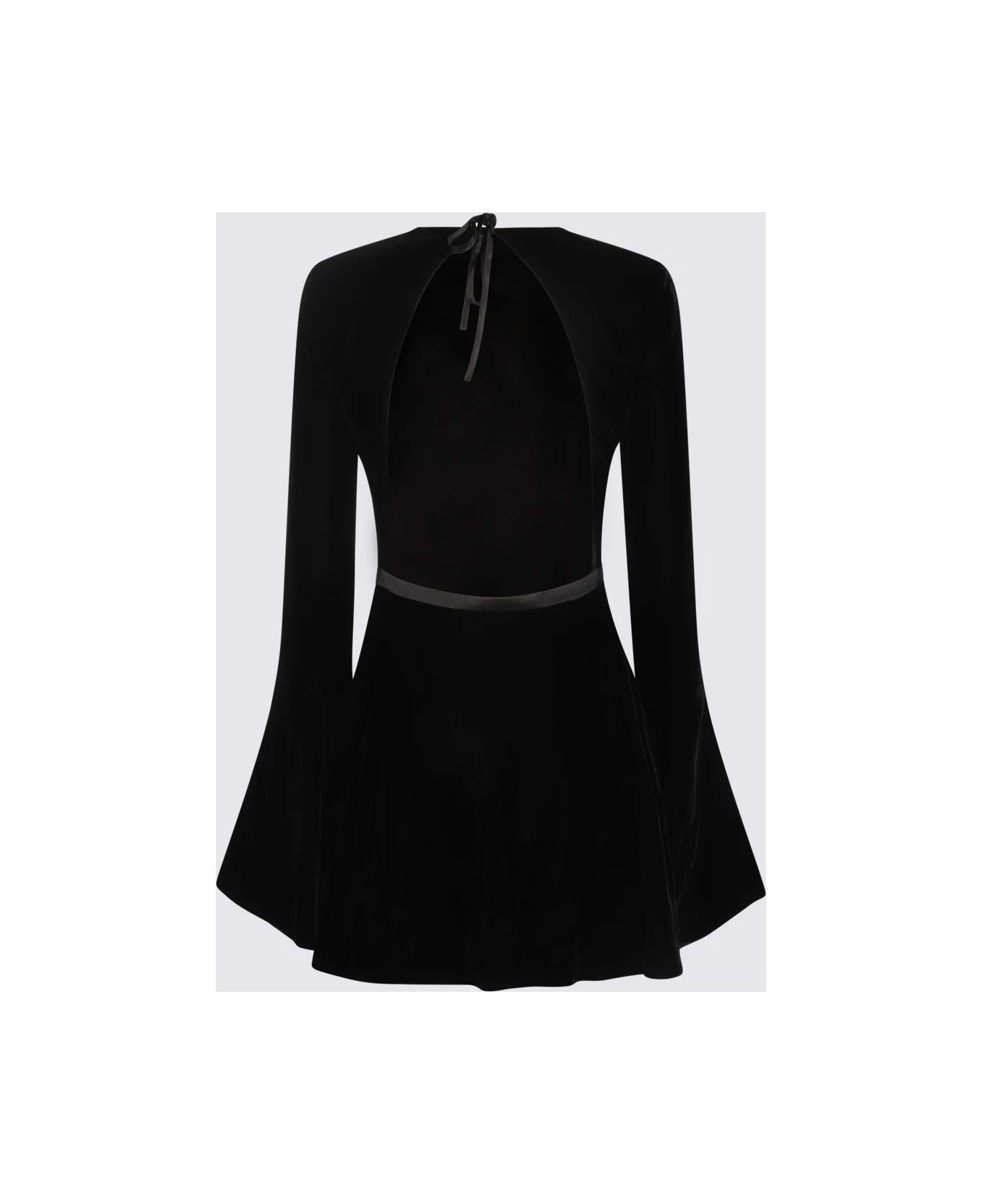 Saint Laurent Paris o1bcso1str0426 Certified Viscose Dress in Black Size XL / US 12-14 / IT 48-50 - 2 Thumbnail