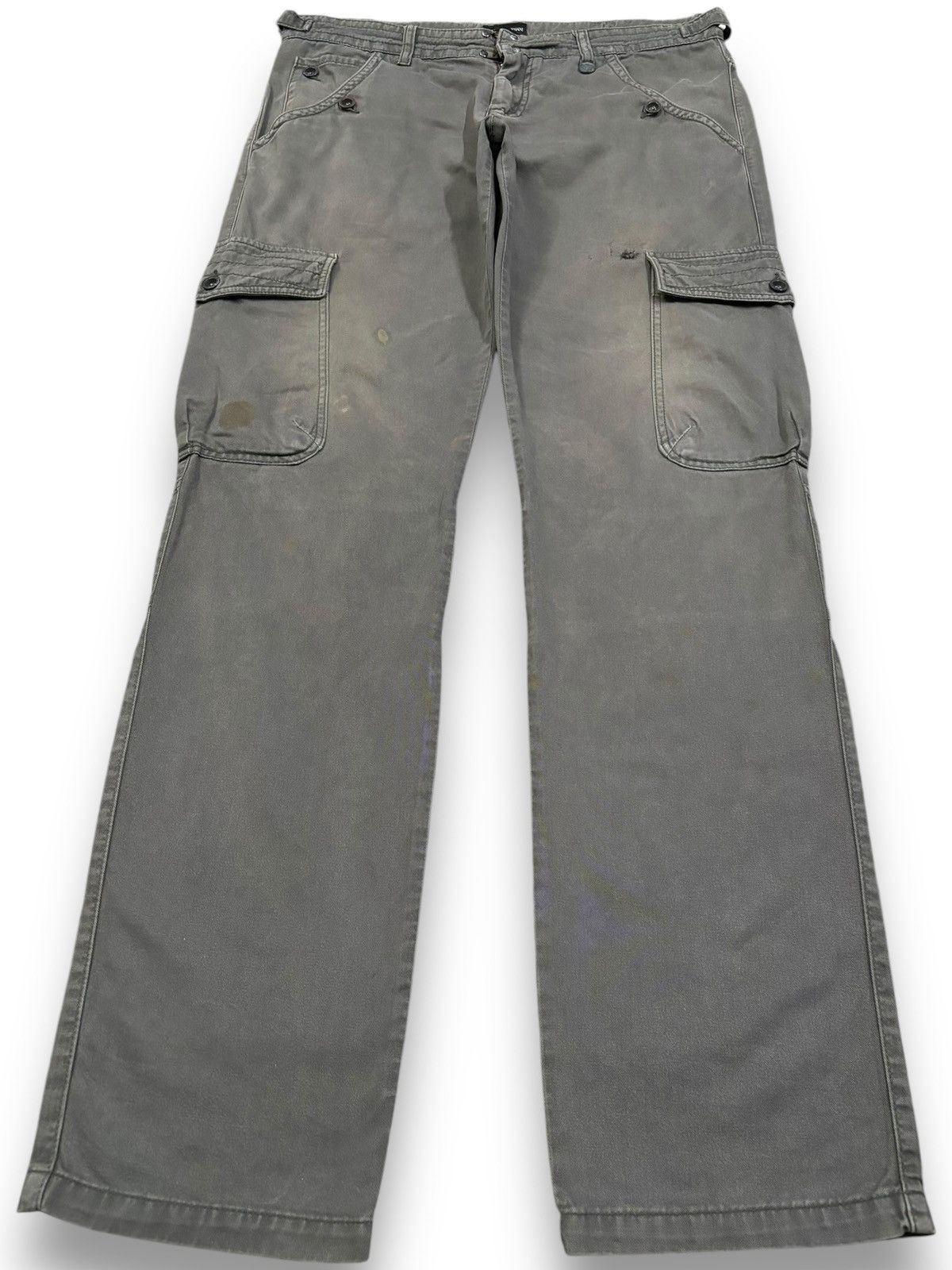 Emporio Armani Vintage Emporio Armani Thrashed Loose Utility Cargo Pants Size US 36 / EU 52 - 1 Thumbnail