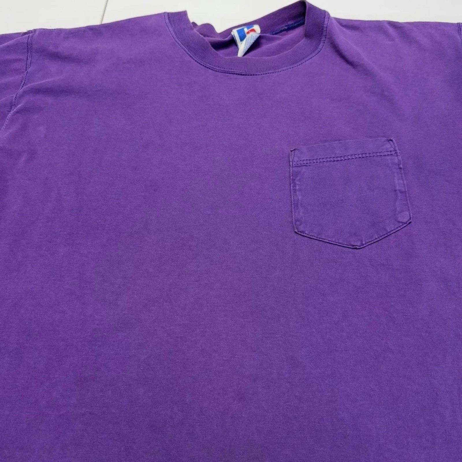 Russell Athletic Vintage 90s Russell Athletic Pocket Tee Mens Large Purple US Size US L / EU 52-54 / 3 - 5 Thumbnail