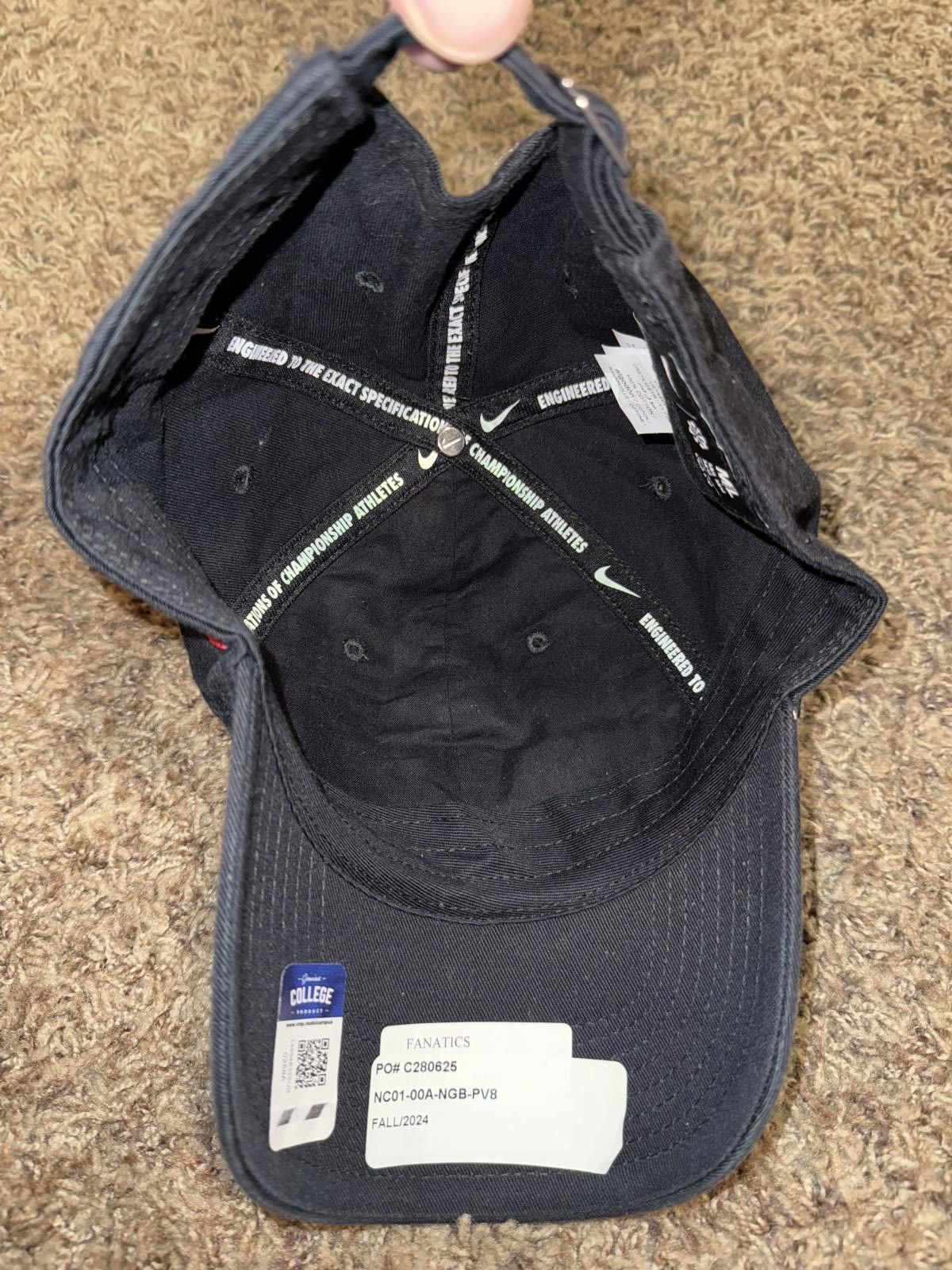 Nike Nike Georgia Bulldogs Club Cap Adjustable Black Campus Cap Hat UGA Sample Size ONE SIZE - 10 Thumbnail