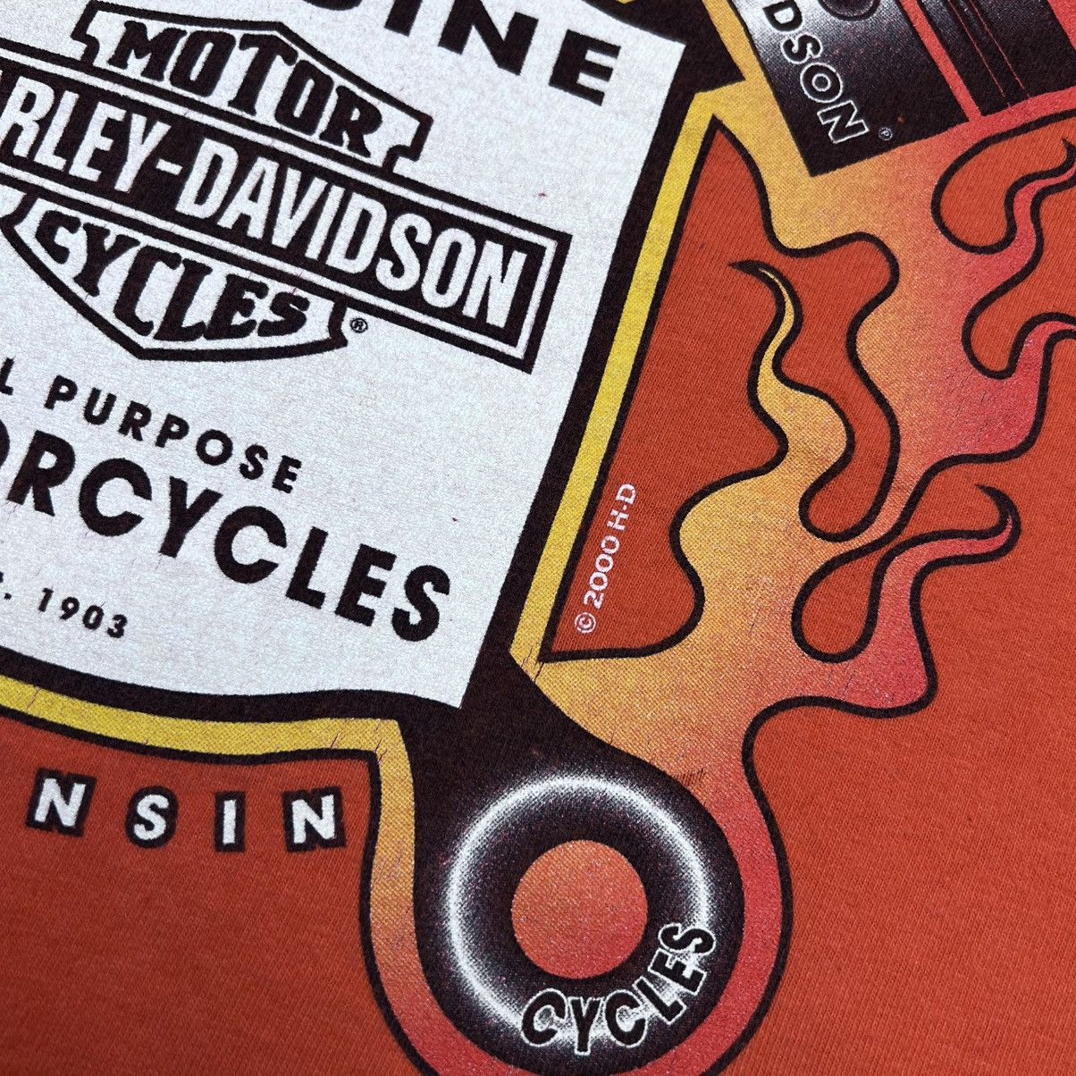 Harley Davidson × Vintage 2000s Harley Davidson Motorcycles Grand Junction Graphic Tee Size US XXL / EU 58 / 5 - 5 Thumbnail