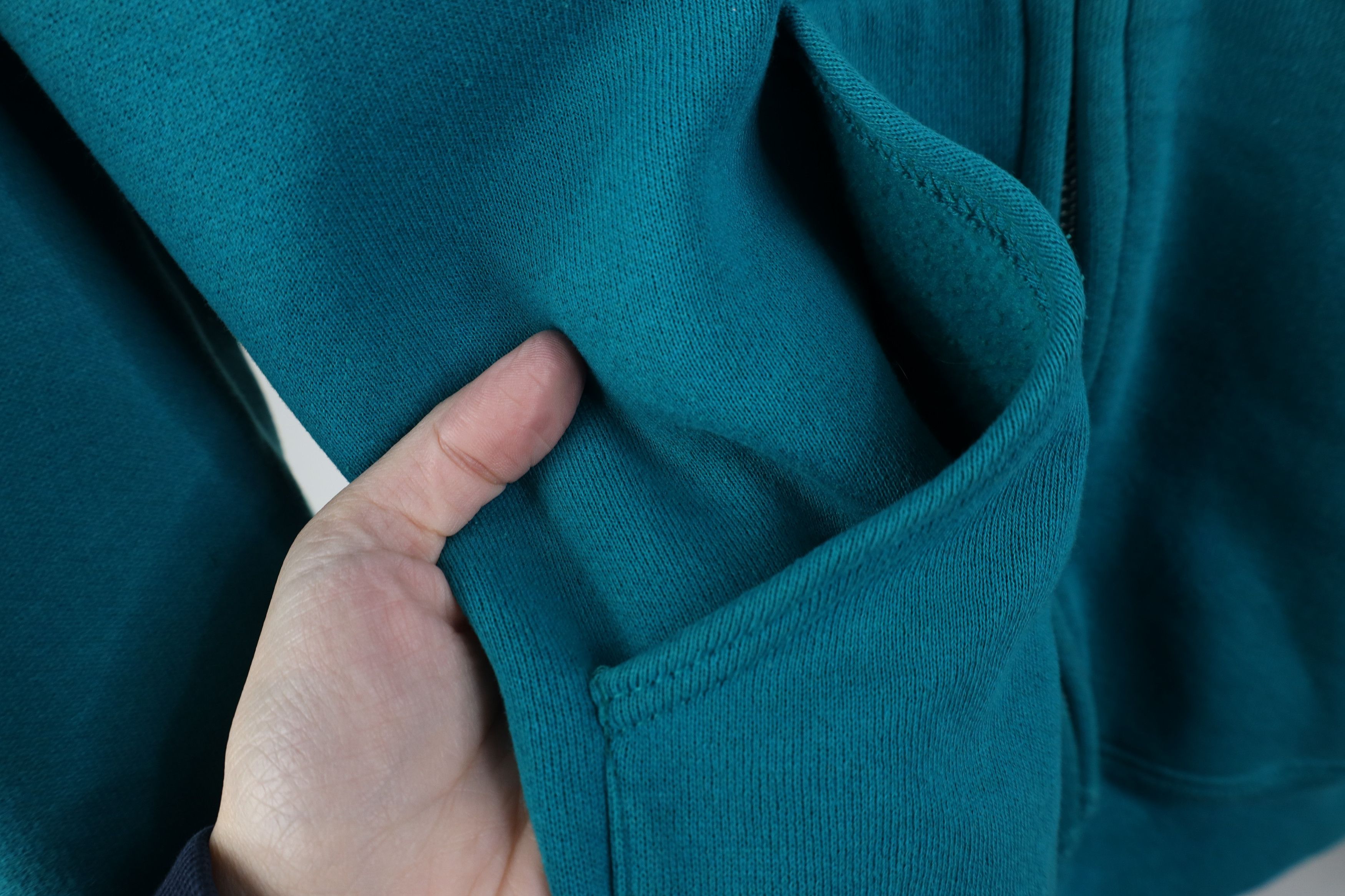Vintage Vintage 90s USA Olympics Blank Full Zip Hoodie Teal USA Size US M / EU 48-50 / 2 - 9 Thumbnail