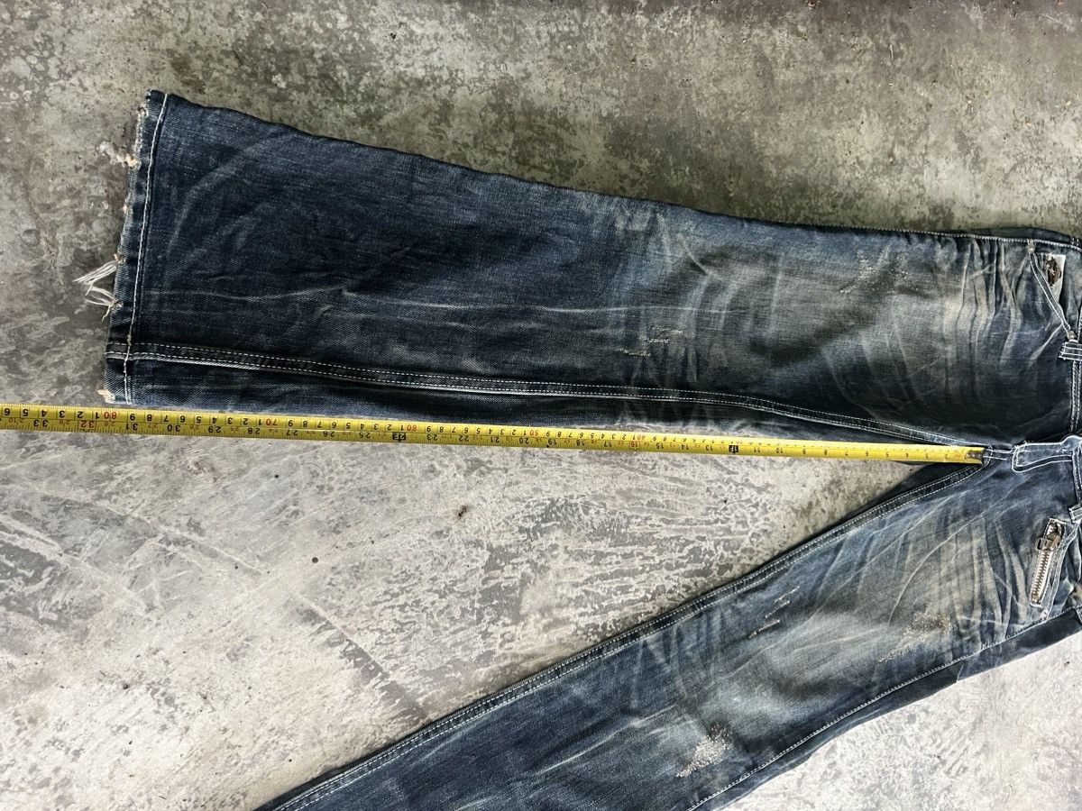 If Six Was Nine × Japanese Brand × Vintage Flare Mudwash Crazy Denim Size US 33 - 13 Thumbnail