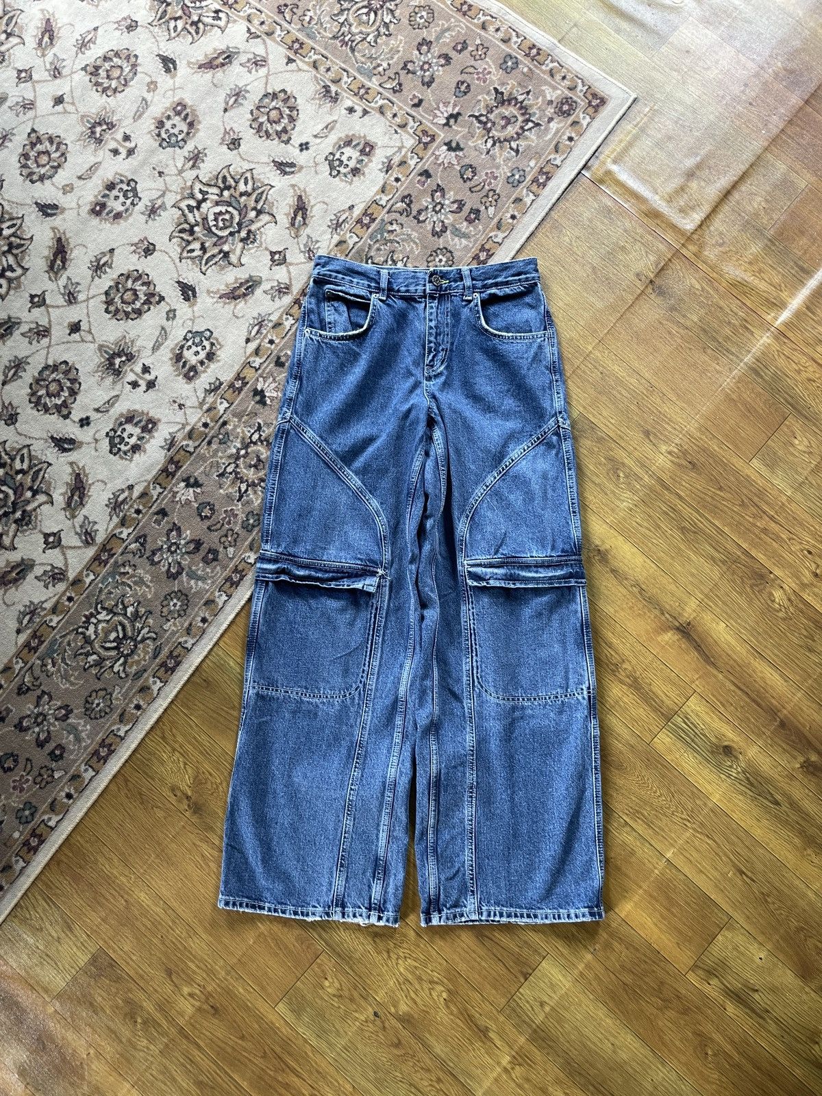 Bdg × Designer Crazy Y2K Baggy Wide Leg Pants Size US 30 / EU 46 - 1 Thumbnail