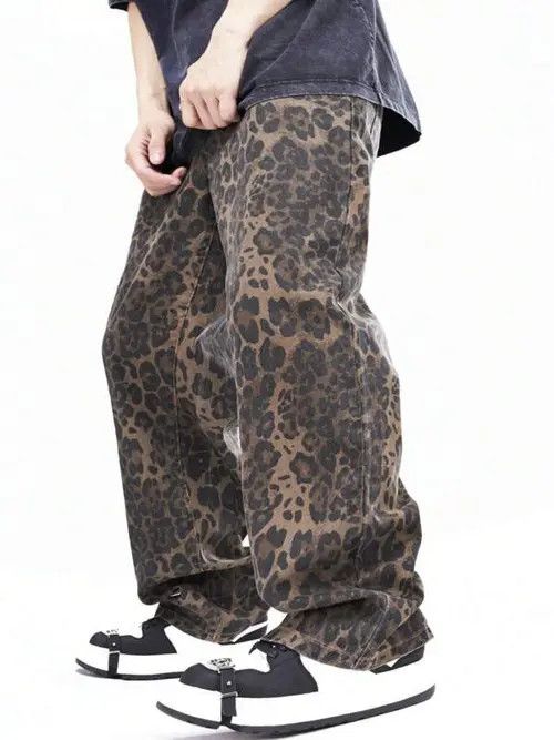 Jean Leopard Baggy Y2K loose fit Jeans Size US 32 / EU 48 - 3 Thumbnail