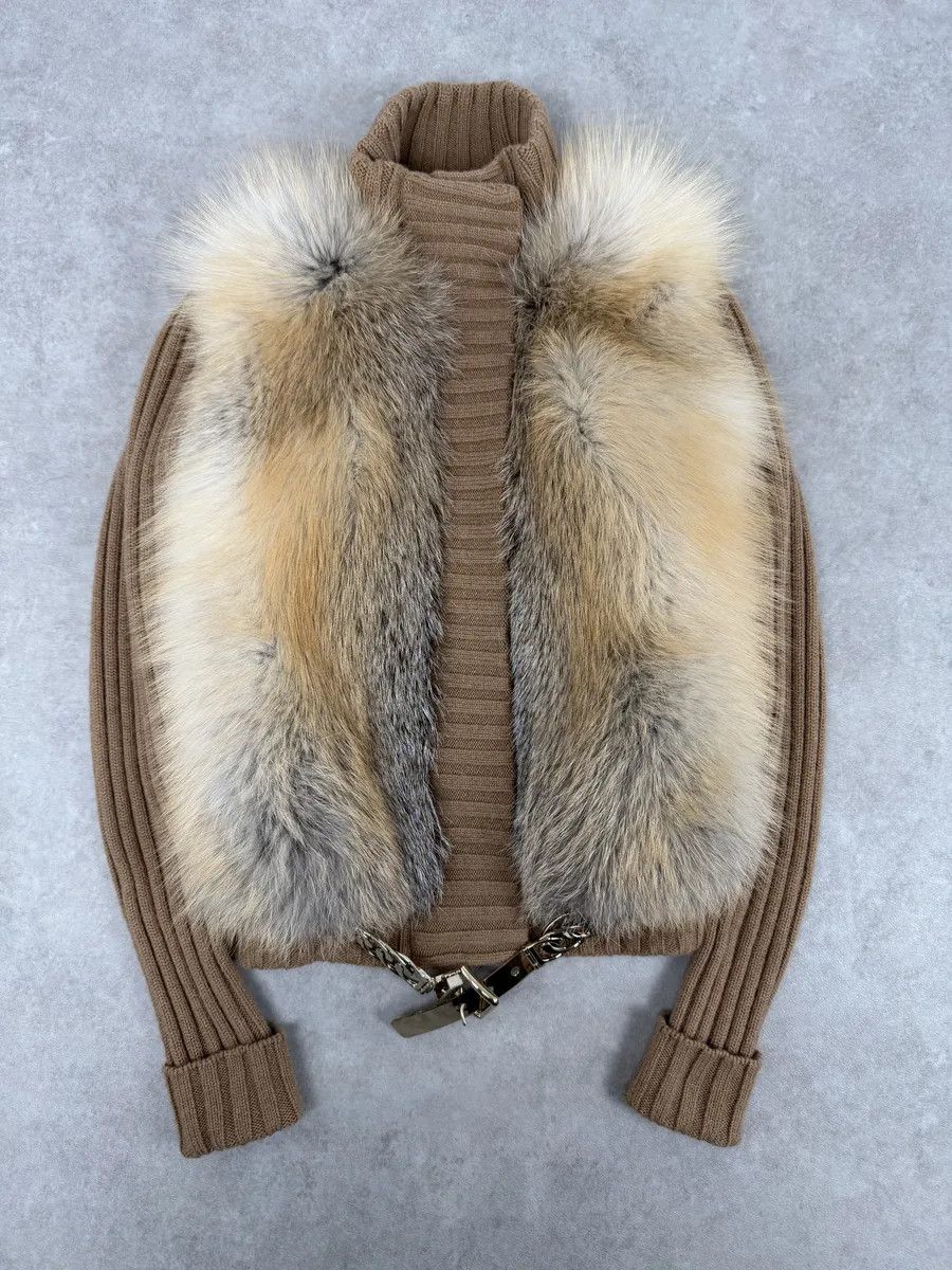 Gucci AW2010 Gucci Beige Camel Fox Fur Wool Jacket by Frida Giannini Size S / US 4 / IT 40 - 6 Thumbnail