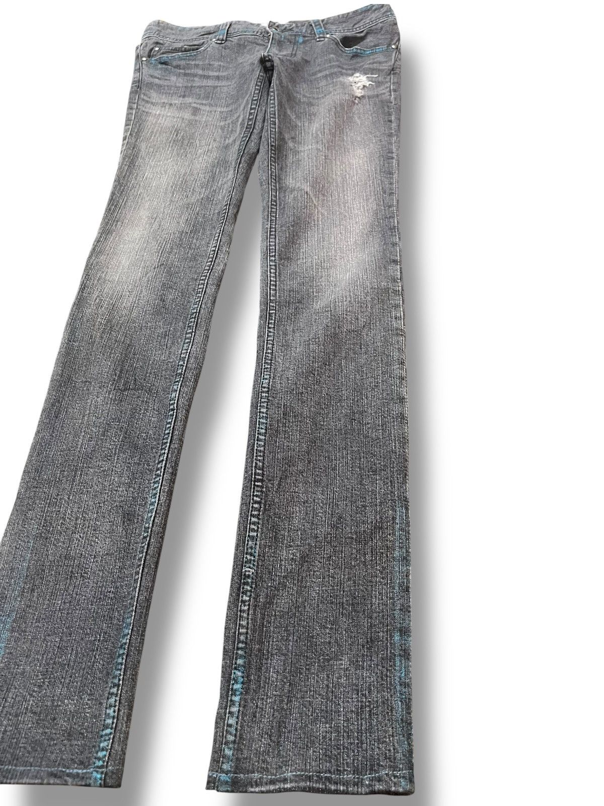 5351 POUR LES HOMMES Vintage 5351 Pour Les Homme Skinny Blue Essence Denim Size US 29 - 4 Thumbnail
