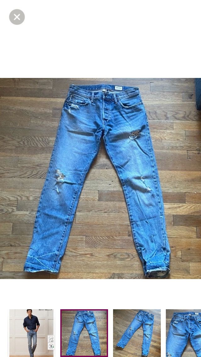 Todd Snyder Todd Snyder Slim Selvedge Japanese Jean in Destroyed Wash Size US 30 / EU 46 - 2 Thumbnail