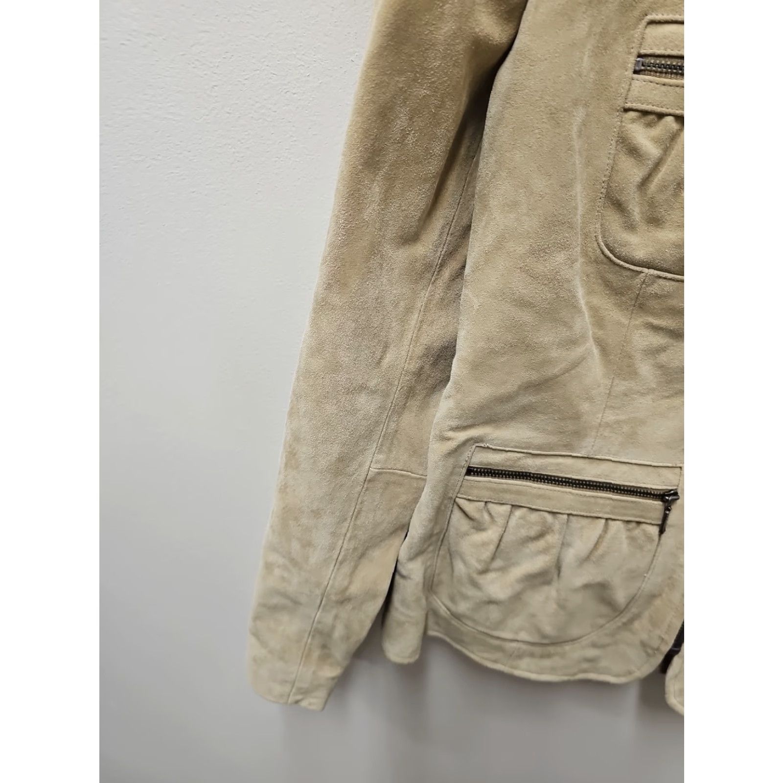 Banana Republic Banana Republic Jacket Women Beige Sz 2 Suede Zip Up Front Leather XT? Size XS / US 0-2 / IT 36-38 - 6 Thumbnail