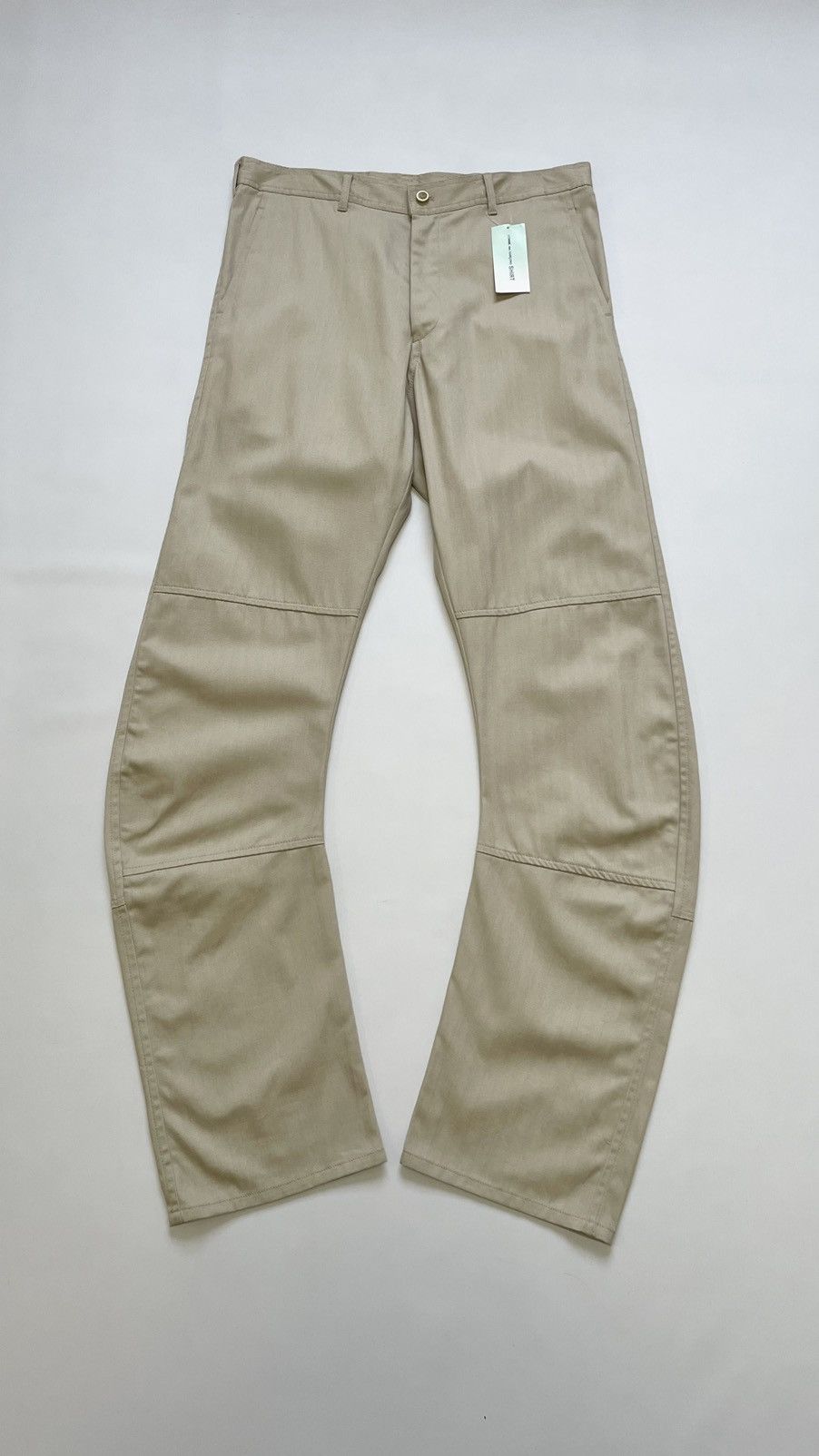 Comme des Garcons Beige ‘Curved Leg’ Utility Trousers Size US 34 / EU 50 - 20 Thumbnail