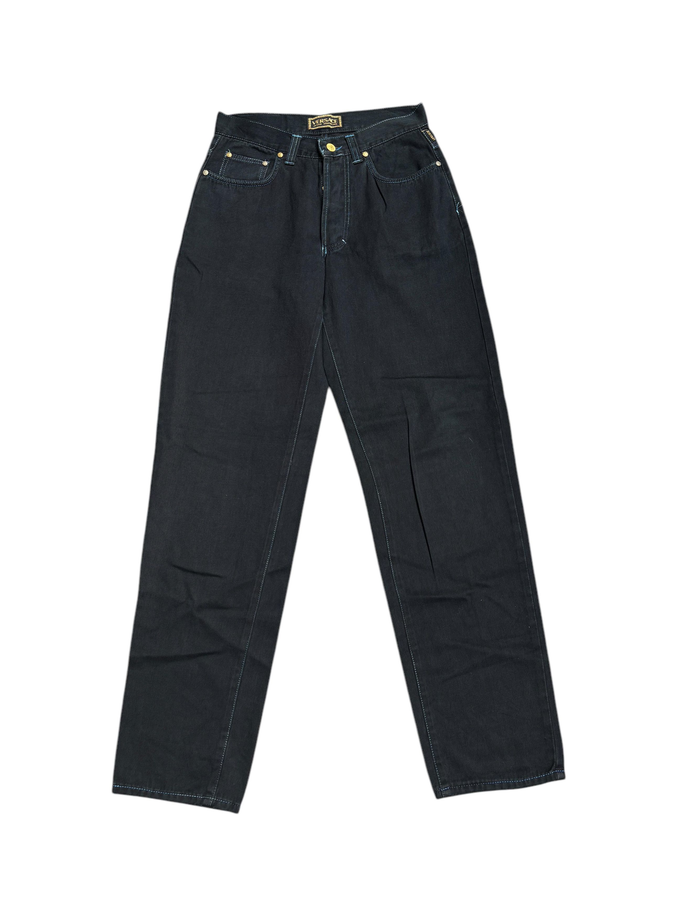 Versace × Vintage Vintage Versace Medusa Jeans Signature Denim Pants Size US 32 / EU 48 - 1 Thumbnail