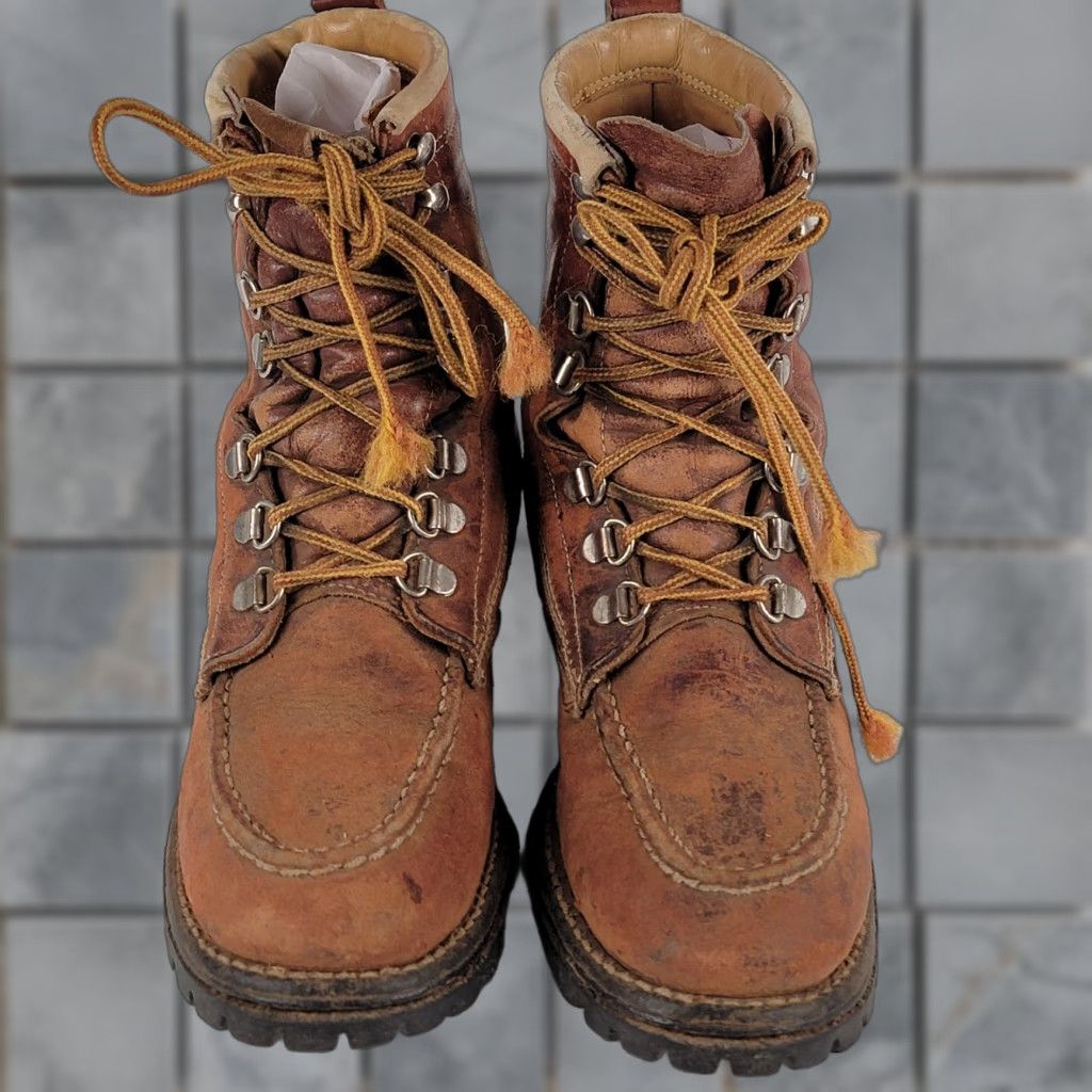Vintage VINTAGE Wood Stream Boots Men Brown Leather Workwear Grunge Size 6.5 N Boots Size US 7 / EU 40 - 1 Thumbnail