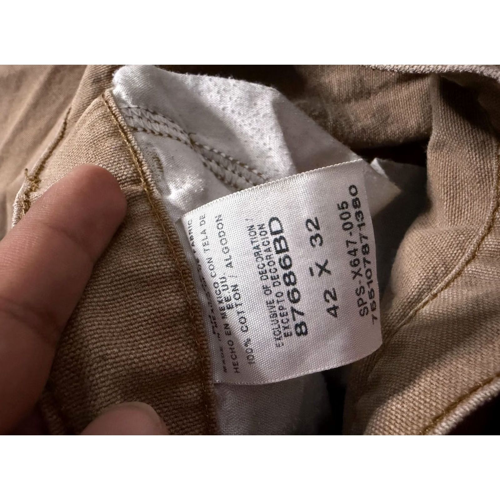 Vintage Mens Canvas Carpenter Pants 42x32 Brown Relaxed Fit Workwear Utility Casual Pants Mens Brown Canvas Carpenter Work Pants 42 32 Mens Size US 42 / EU 58 - 7 Thumbnail