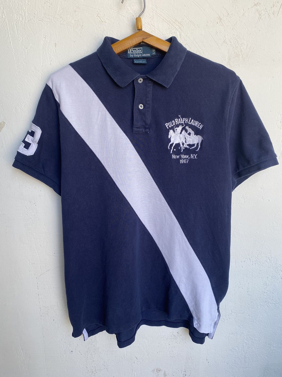 VINTAGE POLO RALPH LAUREN PRL RUGBY SHIRT #3 USA Y2K AMERICA