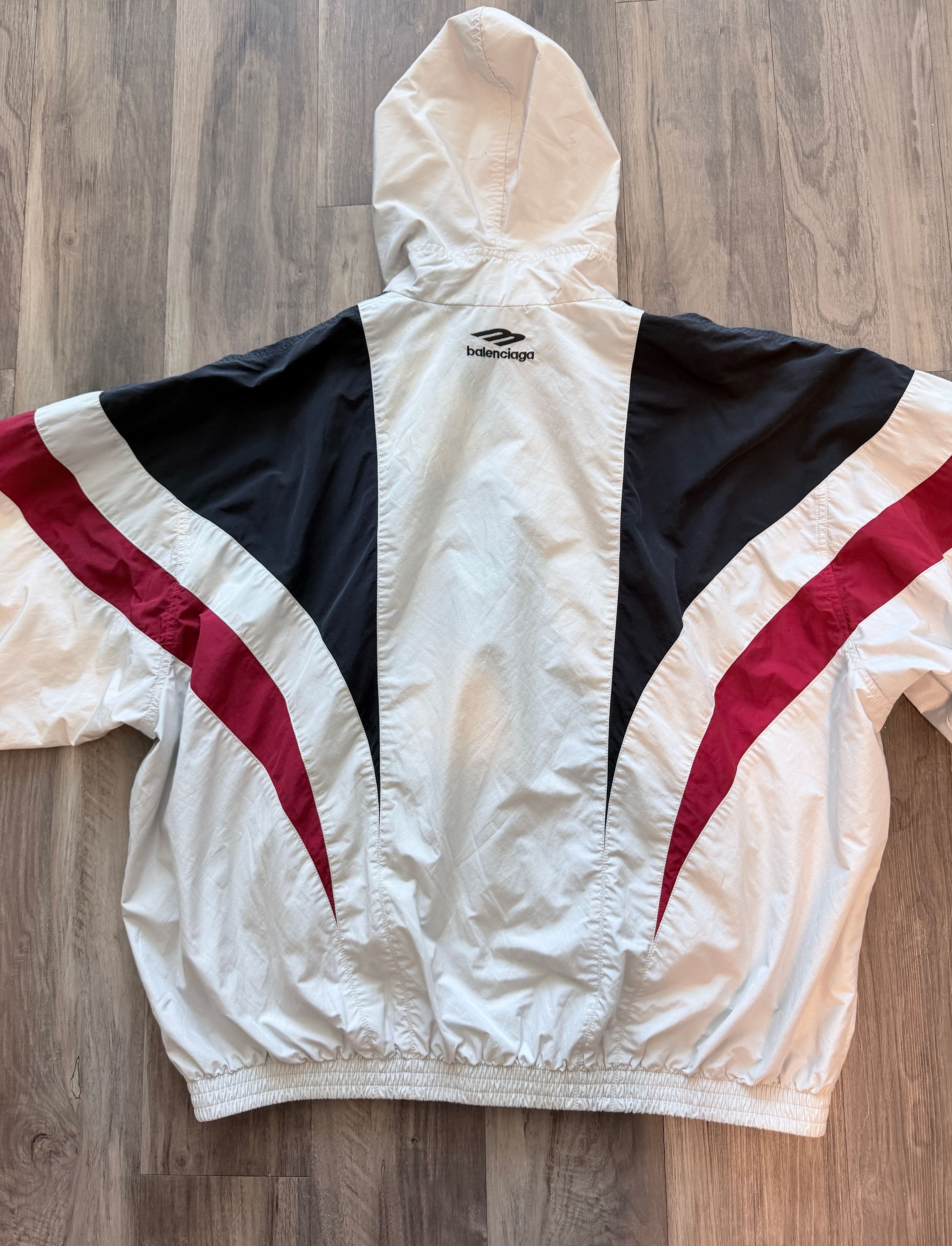 Balenciaga Balenciaga 3B Track Jacket White Blue Red Size US XL / EU 56 / 4 - 2 Thumbnail