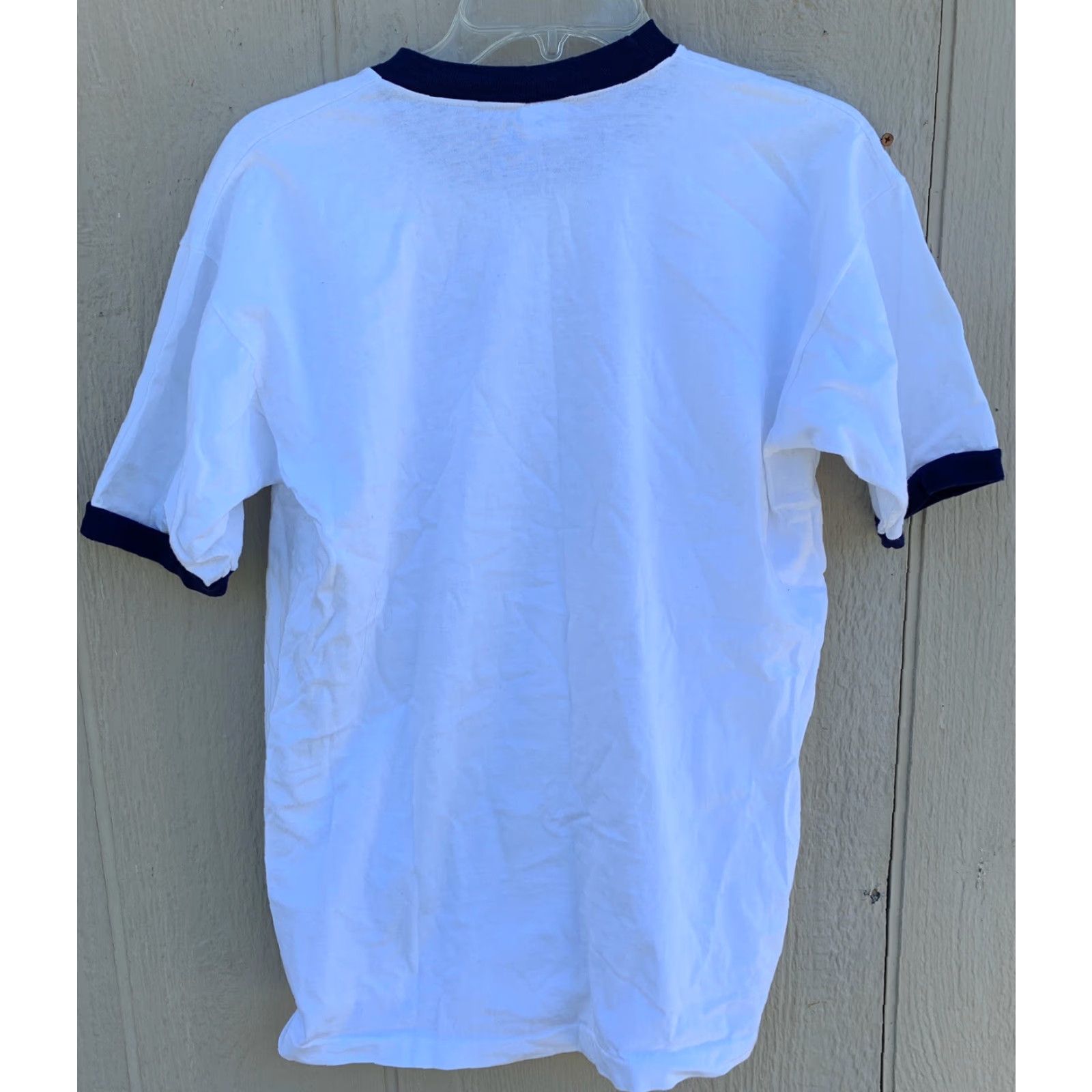 Champion VINTAGE Champion USAFA T Shirt Ringer Tee XL Men White 100% Cotton Short Sleeve Military/Landgirl Decade 1970s Size US XL / EU 56 / 4 - 7 Thumbnail