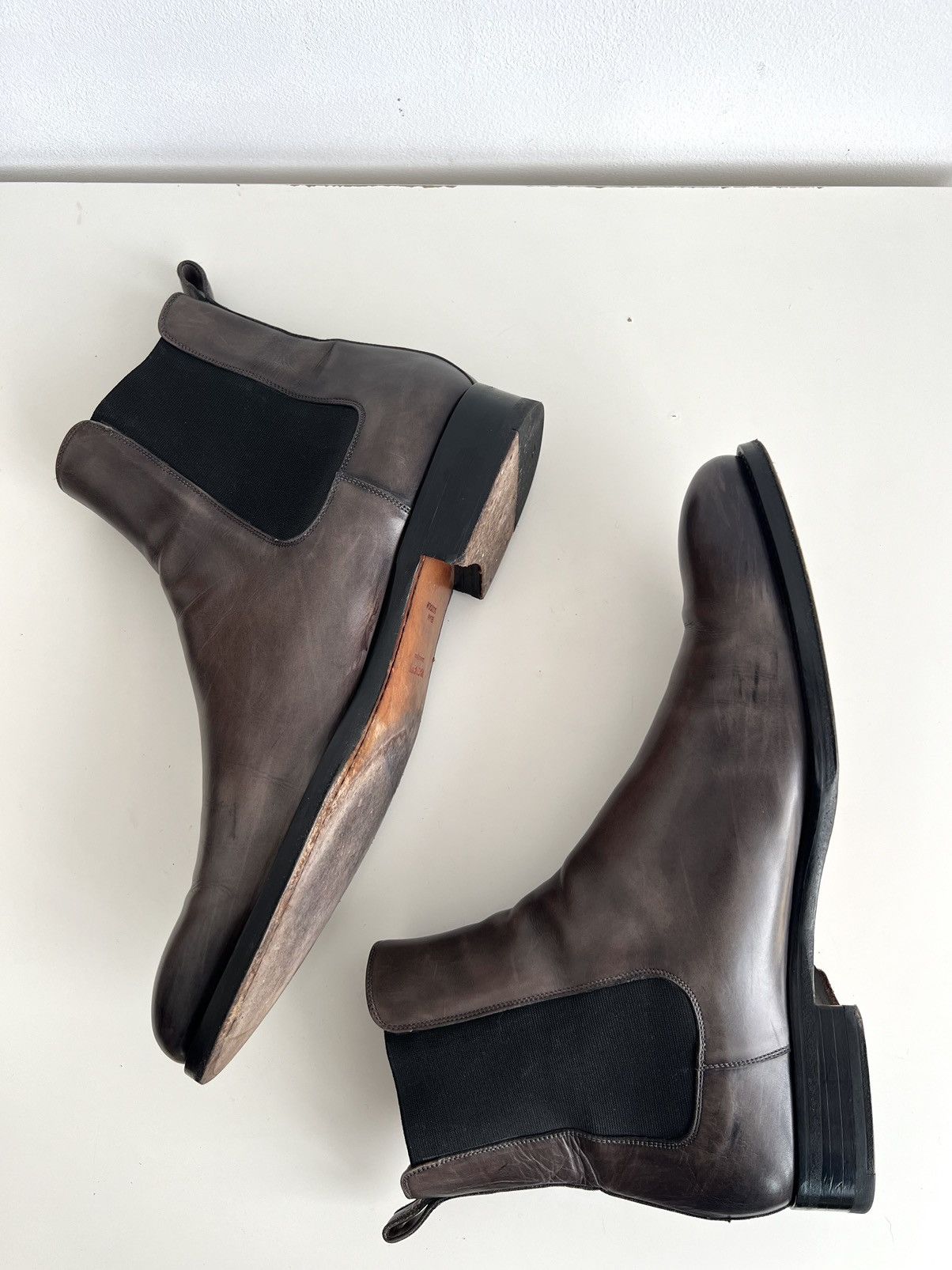Berluti Luxury Magnanni Lonny Leather Chelsea Boots Grey Size US 11 / EU 44 - 15 Thumbnail