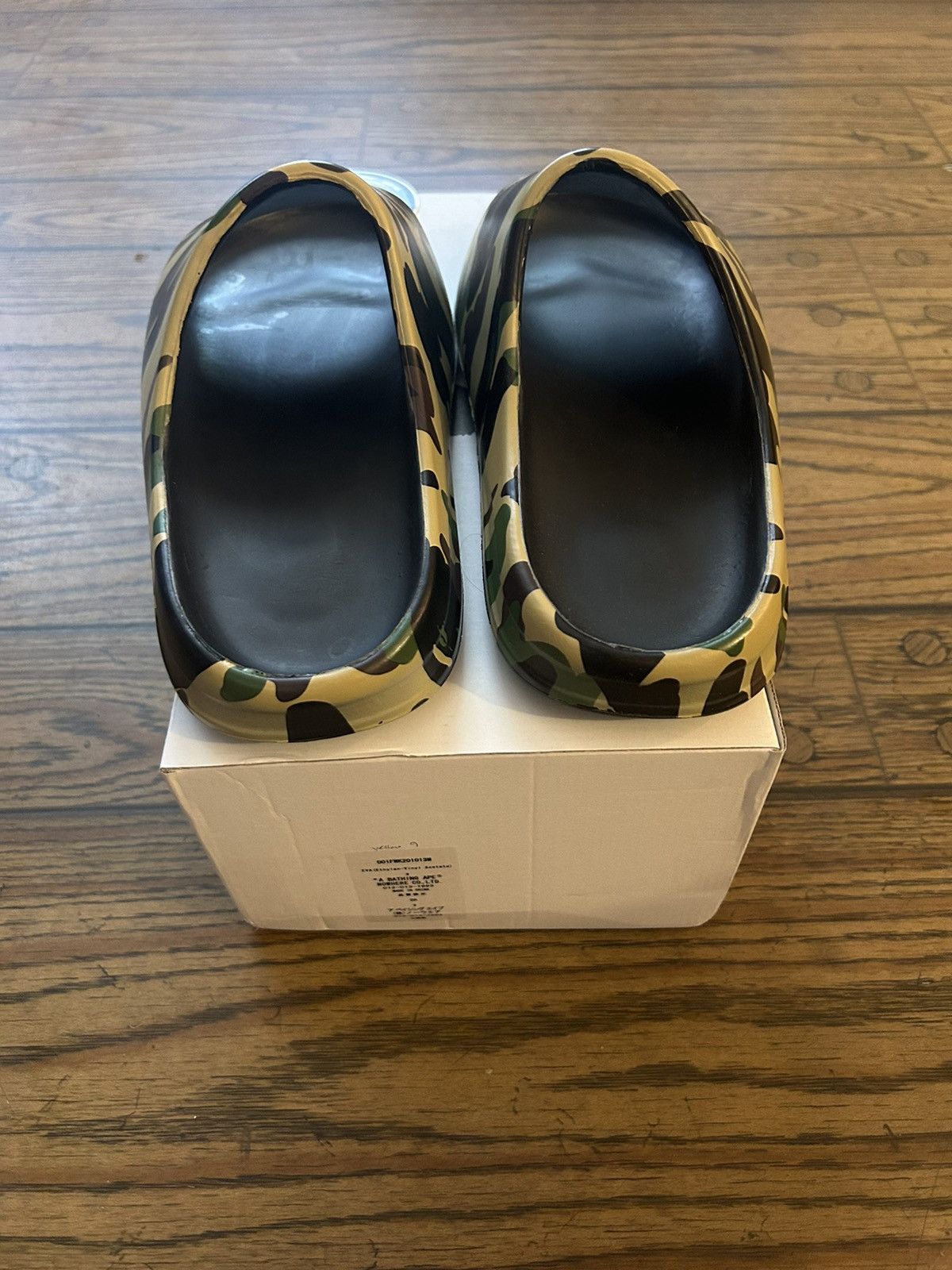 Bape Bape 1st Camo Yellow Camo “Yeezy” Slides Size US 8 / EU 41 - 3 Thumbnail
