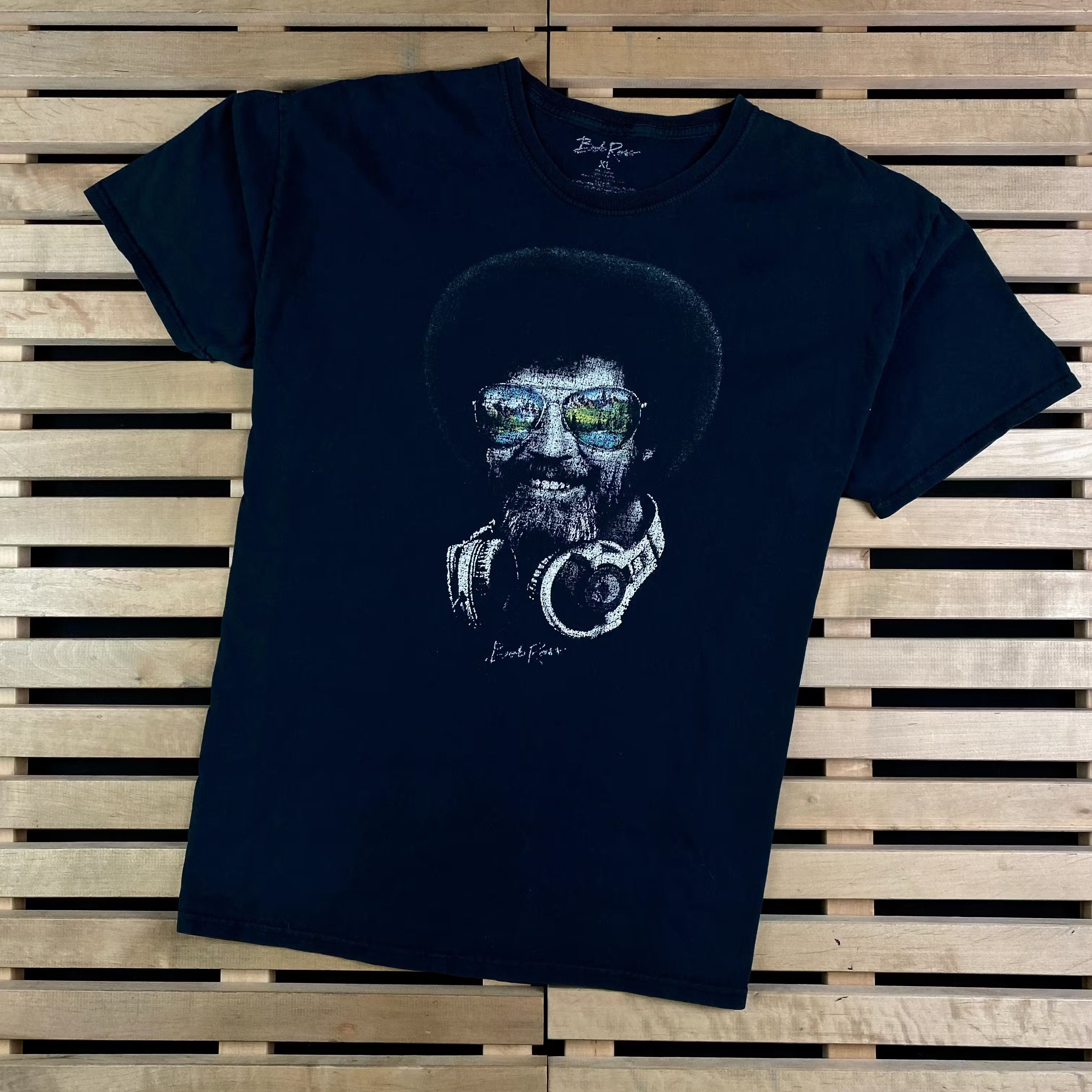 Vintage Mens Vintage T Shirt Bob Ross Size XL Big Print Size US XL / EU 56 / 4 - 1 Thumbnail