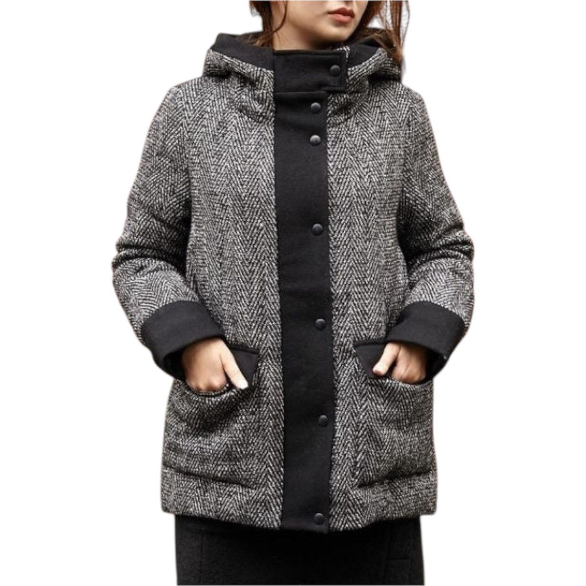 If Six Was Nine × Japanese Brand × Le Grande Bleu (L.G.B.) SLY Wool Knit Switch Down Coat Size M / US 6-8 / IT 42-44 - 5 Thumbnail