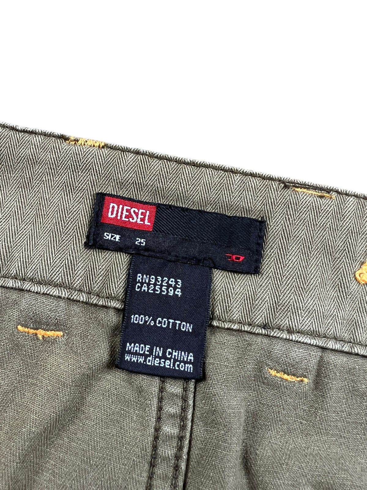 Diesel × Diesel Black Gold × Vintage Y2K Diesel Rebuilt Herringbone Twill Mini Skirt Size 30" / US 8 / IT 44 - 7 Thumbnail