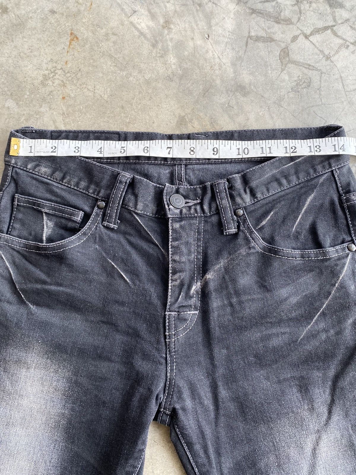 Hysteric Glamour × Le Grande Bleu (L.G.B.) × Tornado Mart Tornado Mart Distressed Black Altered Skinny Jeans Size US 29 - 5 Thumbnail